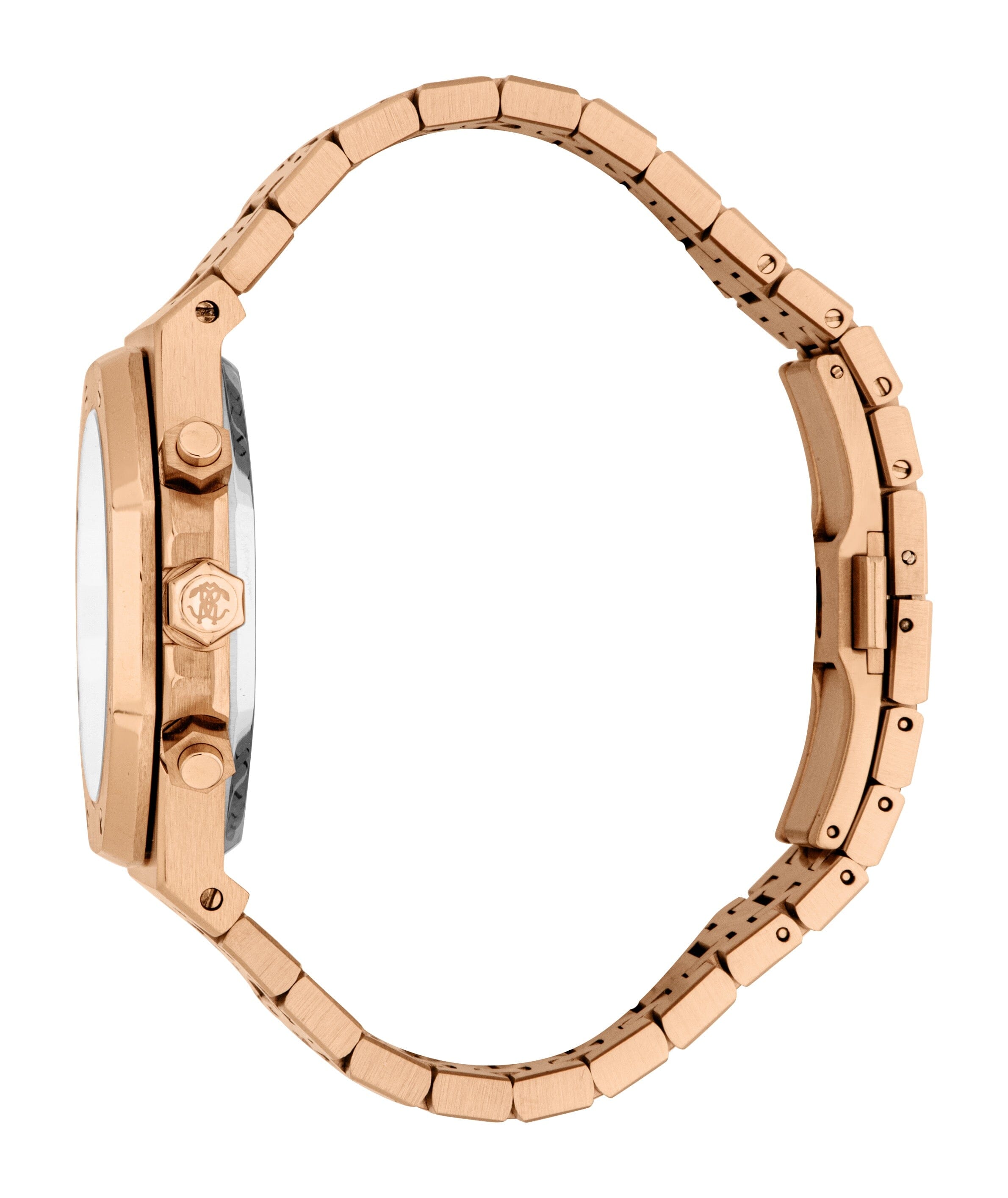 RC5G161M0065 Roberto Cavalli Men Watch, Silver Dial, Rose Gold Color Metal Bracelet Roberto Cavalli 