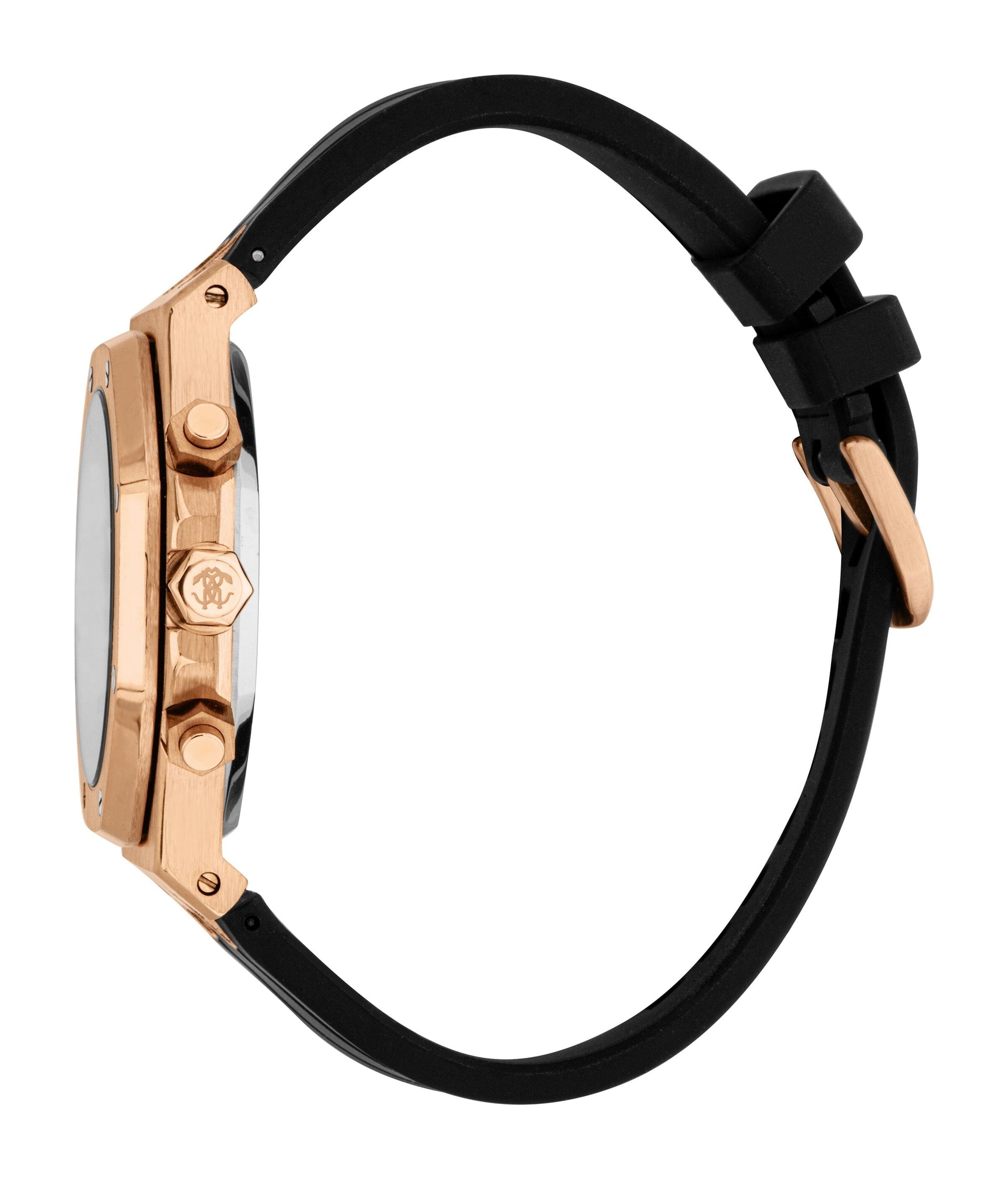 RC5G161P0035 Roberto Cavalli Men Watch, Black Dial, Black Silicone Strap Roberto Cavalli 