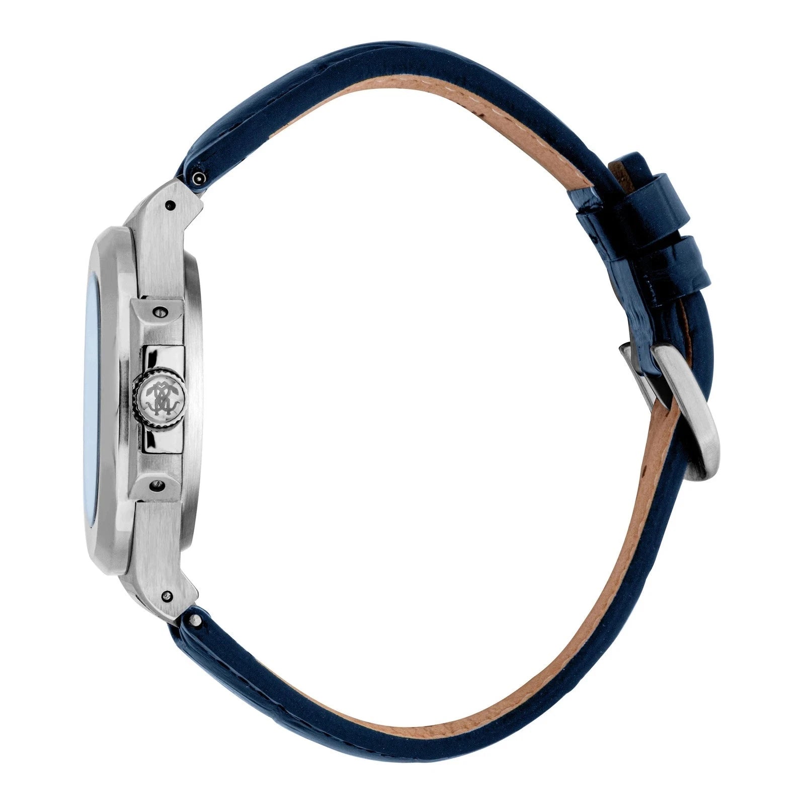 RC5G166L0025 Roberto Cavalli Men Watch, Dark Blue Dial, Dark Blue Leather Strap Roberto Cavalli 