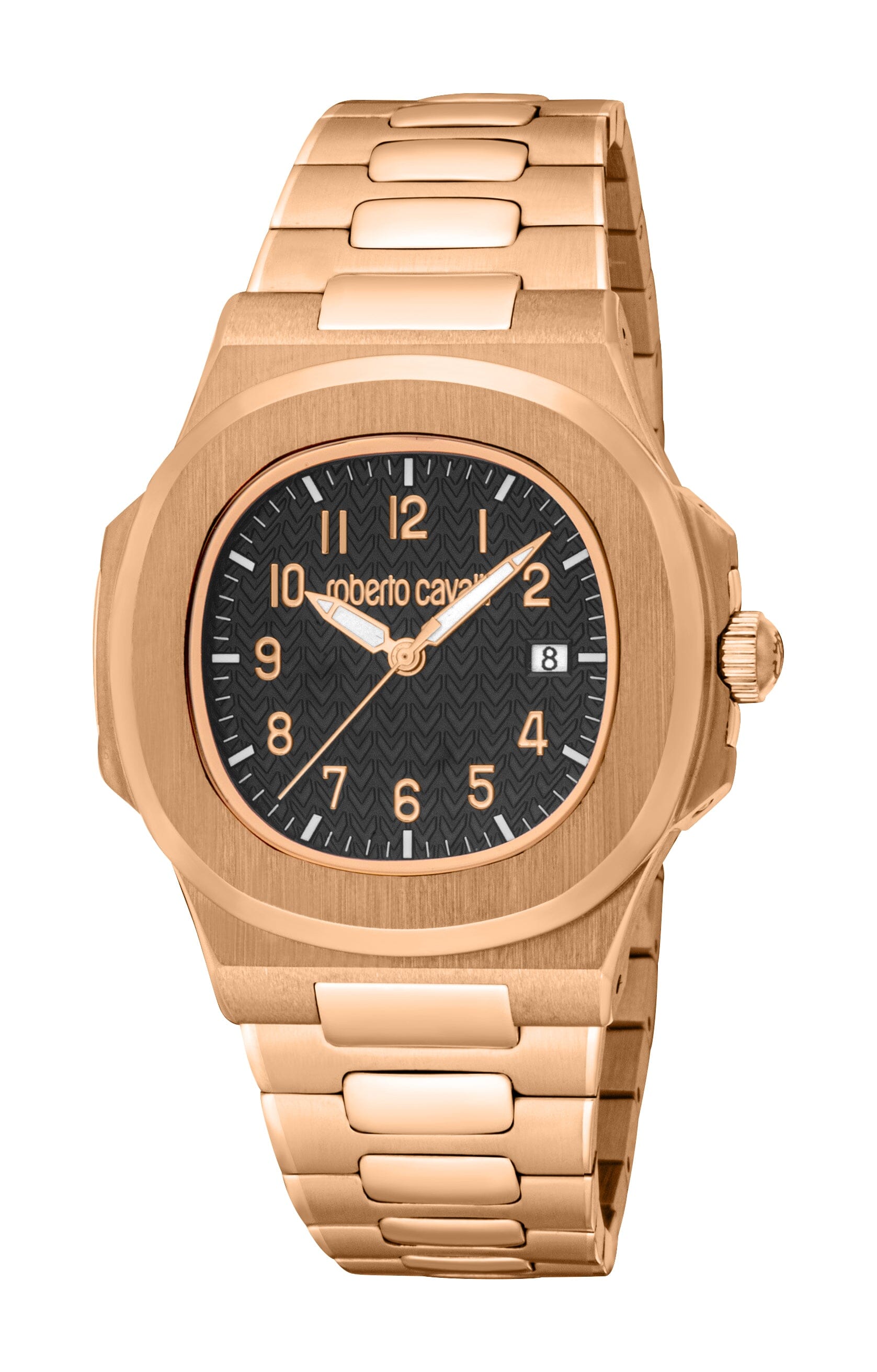 RC5G166M0065 Roberto Cavalli Men Watch, Black Dial, Rose Gold Color Metal Bracelet Roberto Cavalli 