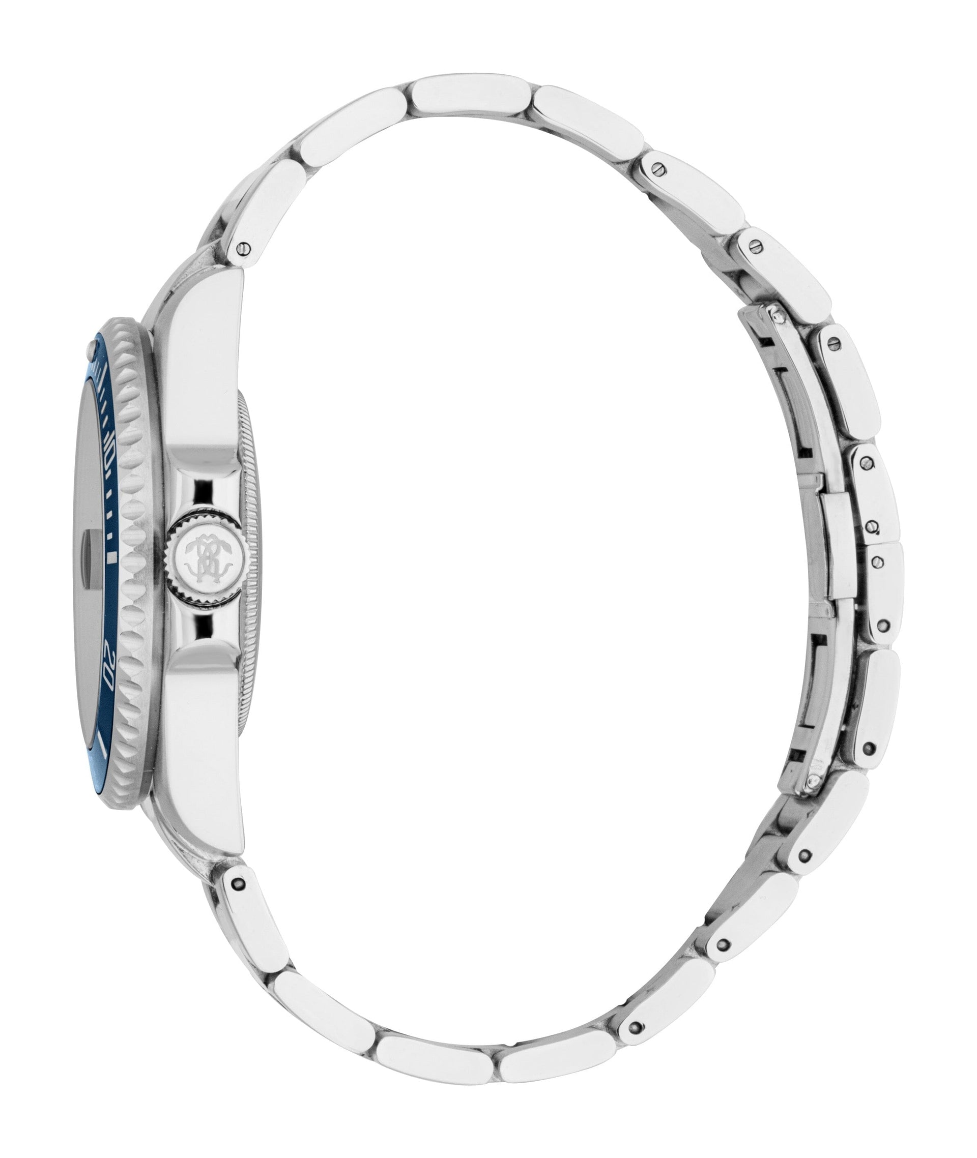 RC5G168M0035 Roberto Cavalli Men Watch, Black Dial, Stainless Steel Metal Bracelet Roberto Cavalli 
