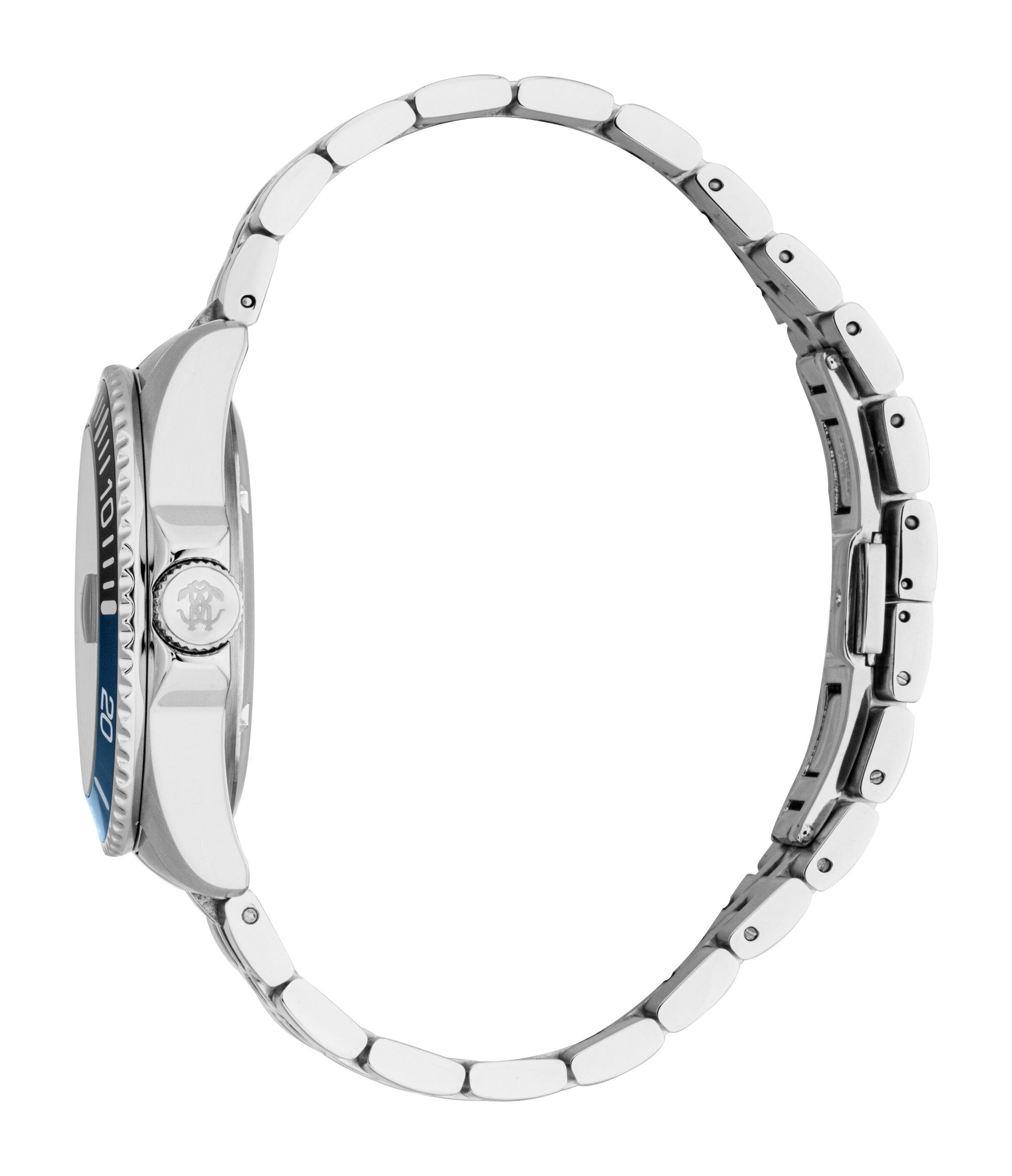 RC5G171M0055 Roberto Cavalli Men Watch, Black Dial, Stainless Steel Metal Bracelet Roberto Cavalli 