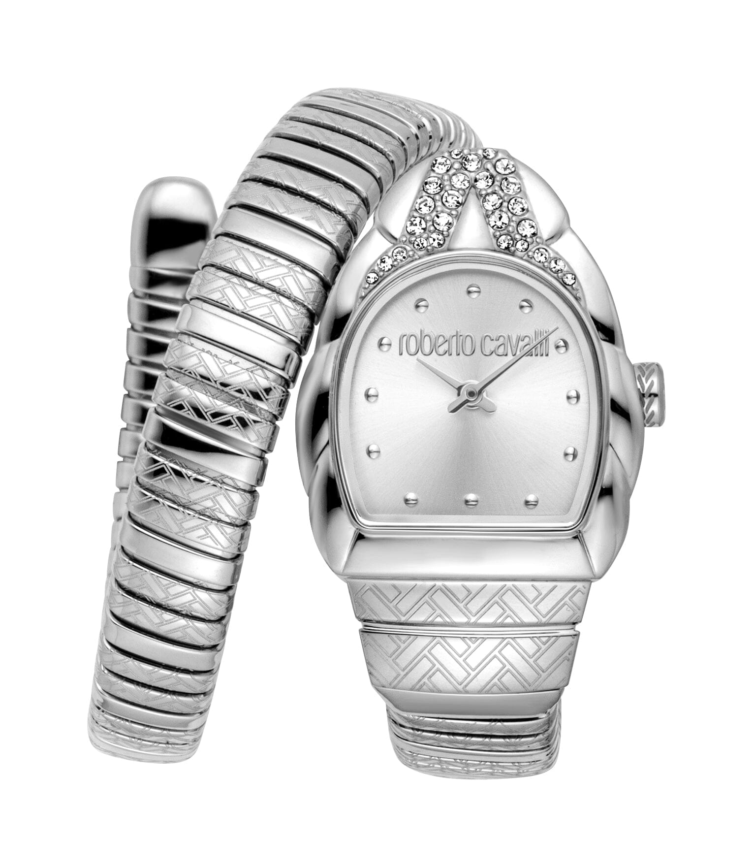 RC5L133M0015 Roberto Cavalli Women's Stainless Steel Snake Watch Roberto Cavalli 