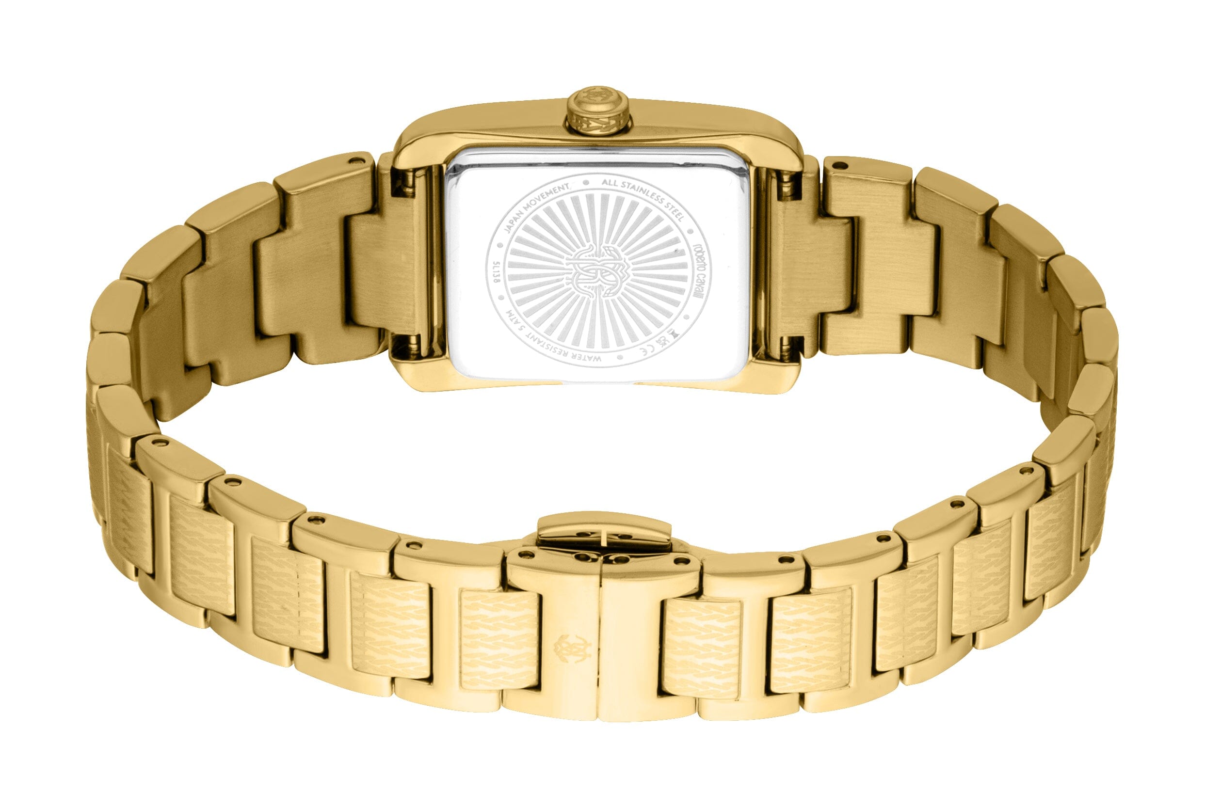 RC5L138M0055 Roberto Cavalli Women Watch, Silver Dial, Gold Color Metal Bracelet Roberto Cavalli 