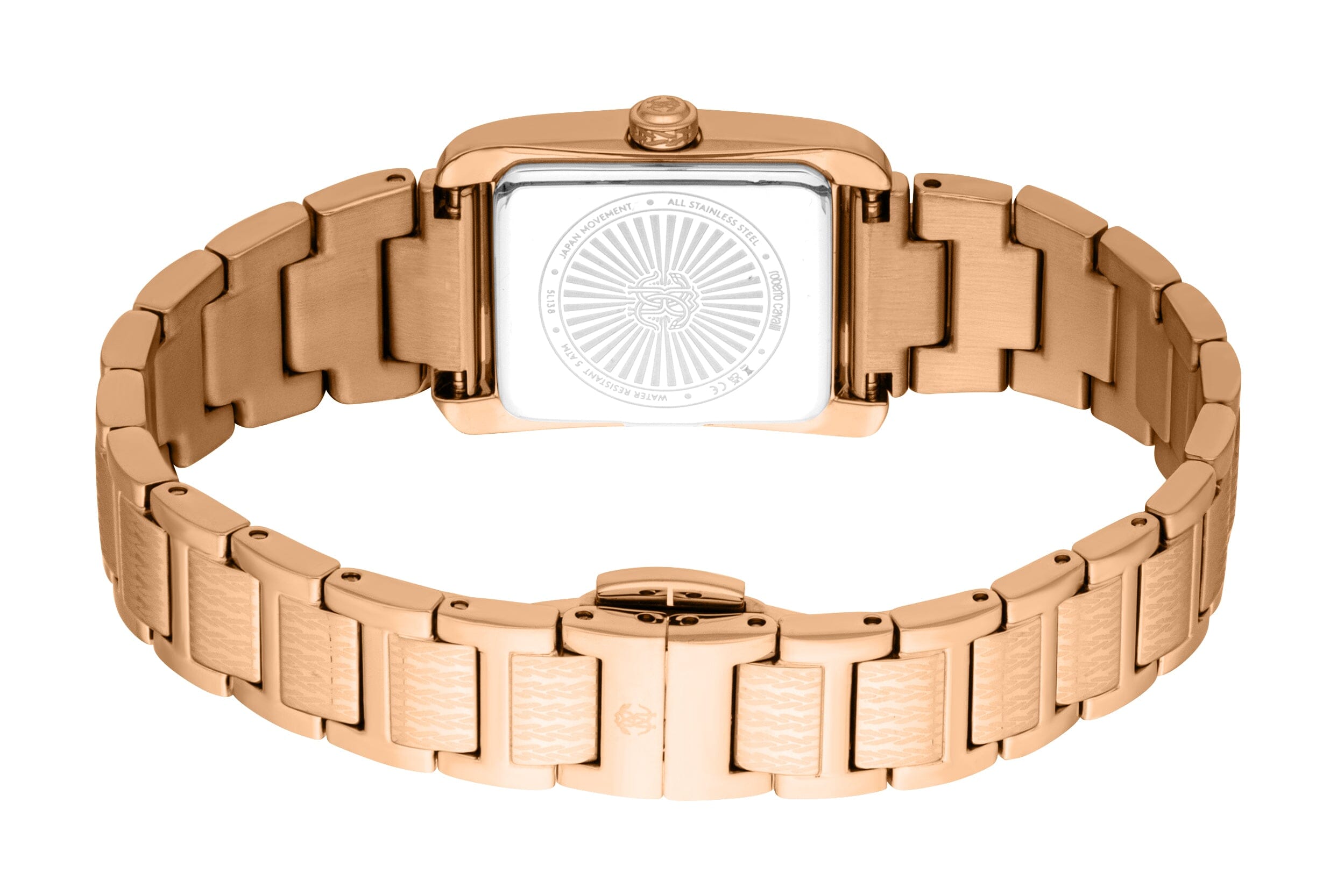 RC5L138M0075 Roberto Cavalli Women Watch, Silver Dial, Rose Gold Color Metal Bracelet Roberto Cavalli 