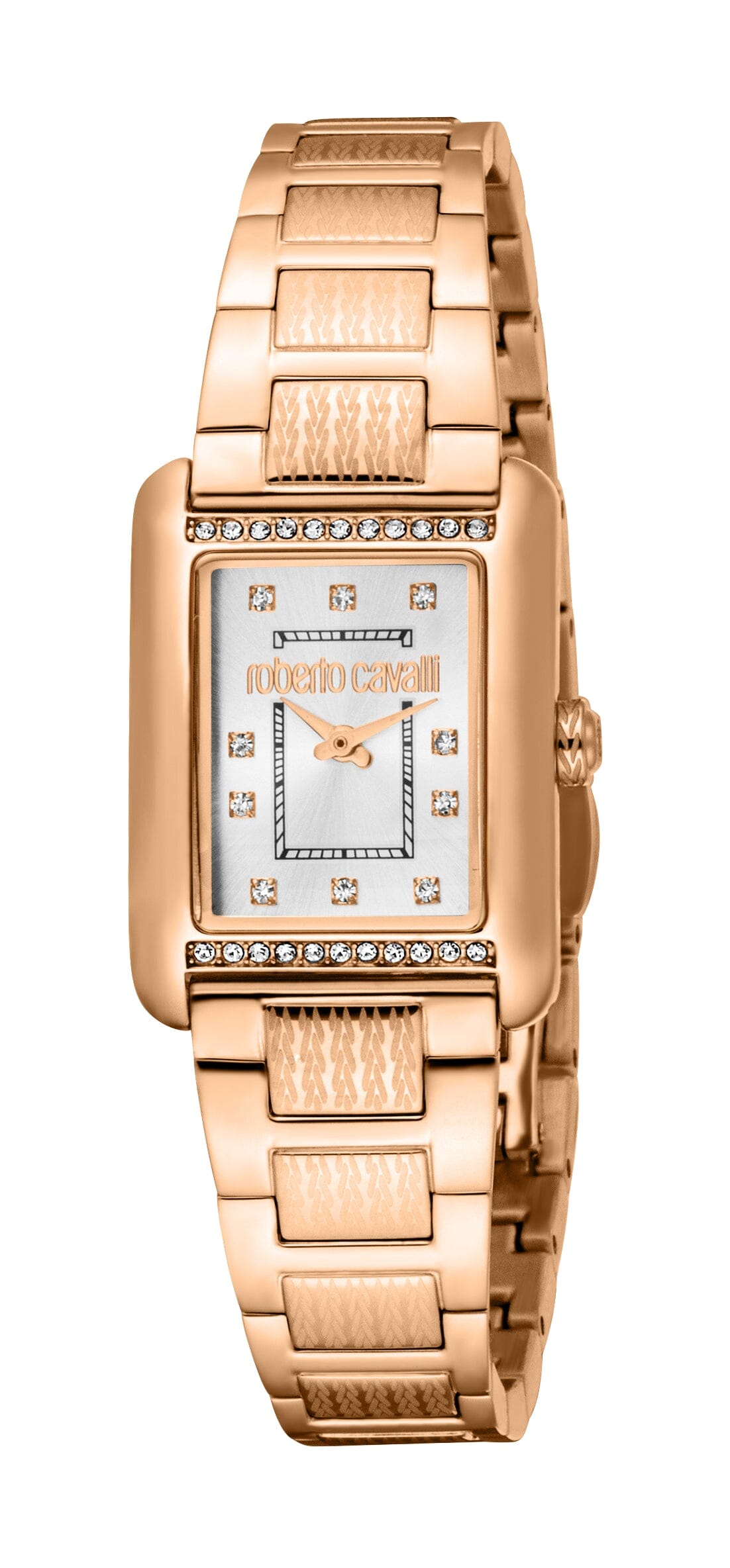 RC5L138M0075 Roberto Cavalli Women Watch, Silver Dial, Rose Gold Color Metal Bracelet Roberto Cavalli 