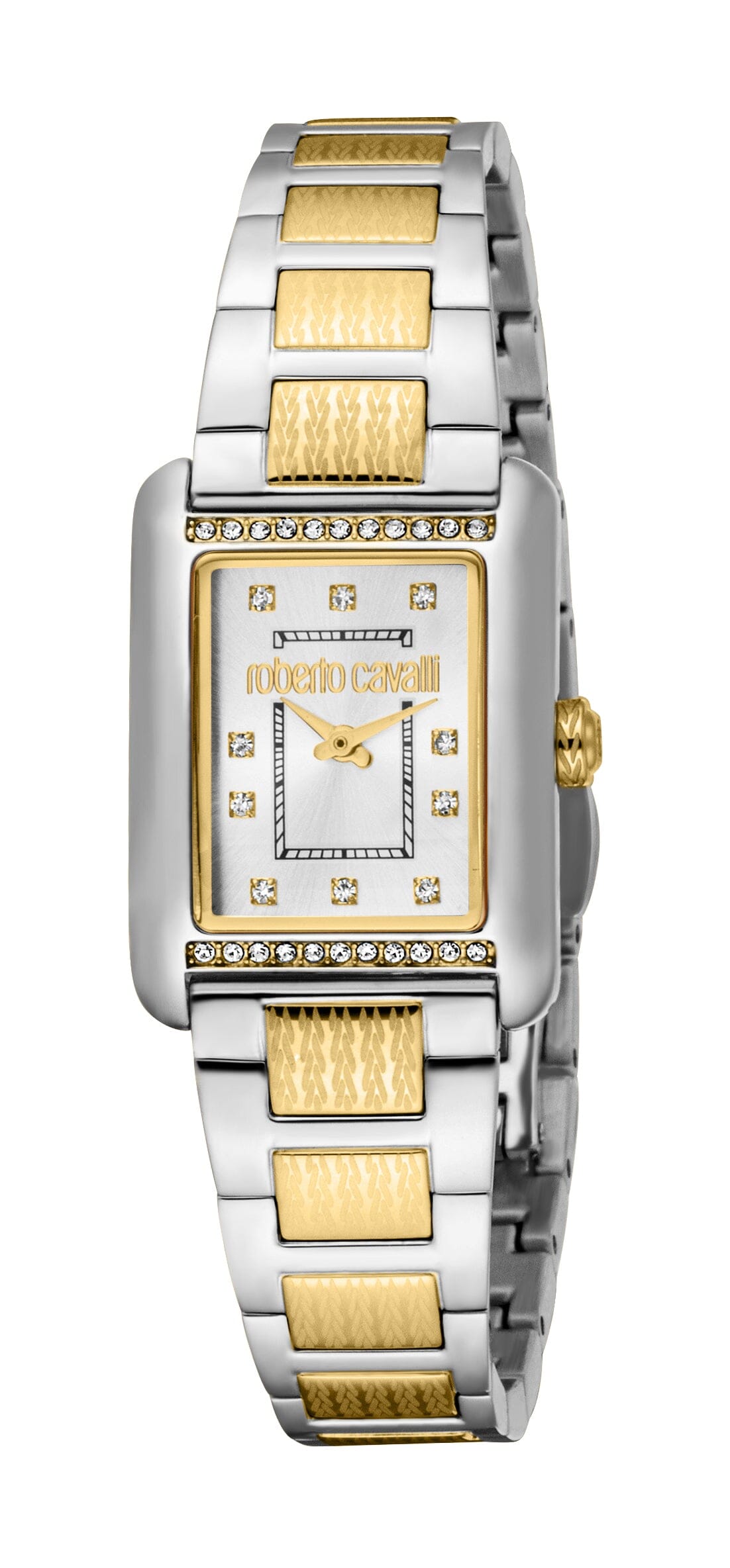 RC5L138M0085 Roberto Cavalli Women Watch, Silver Dial, Two Tone Silver & Gold Color Metal Bracelet Roberto Cavalli 