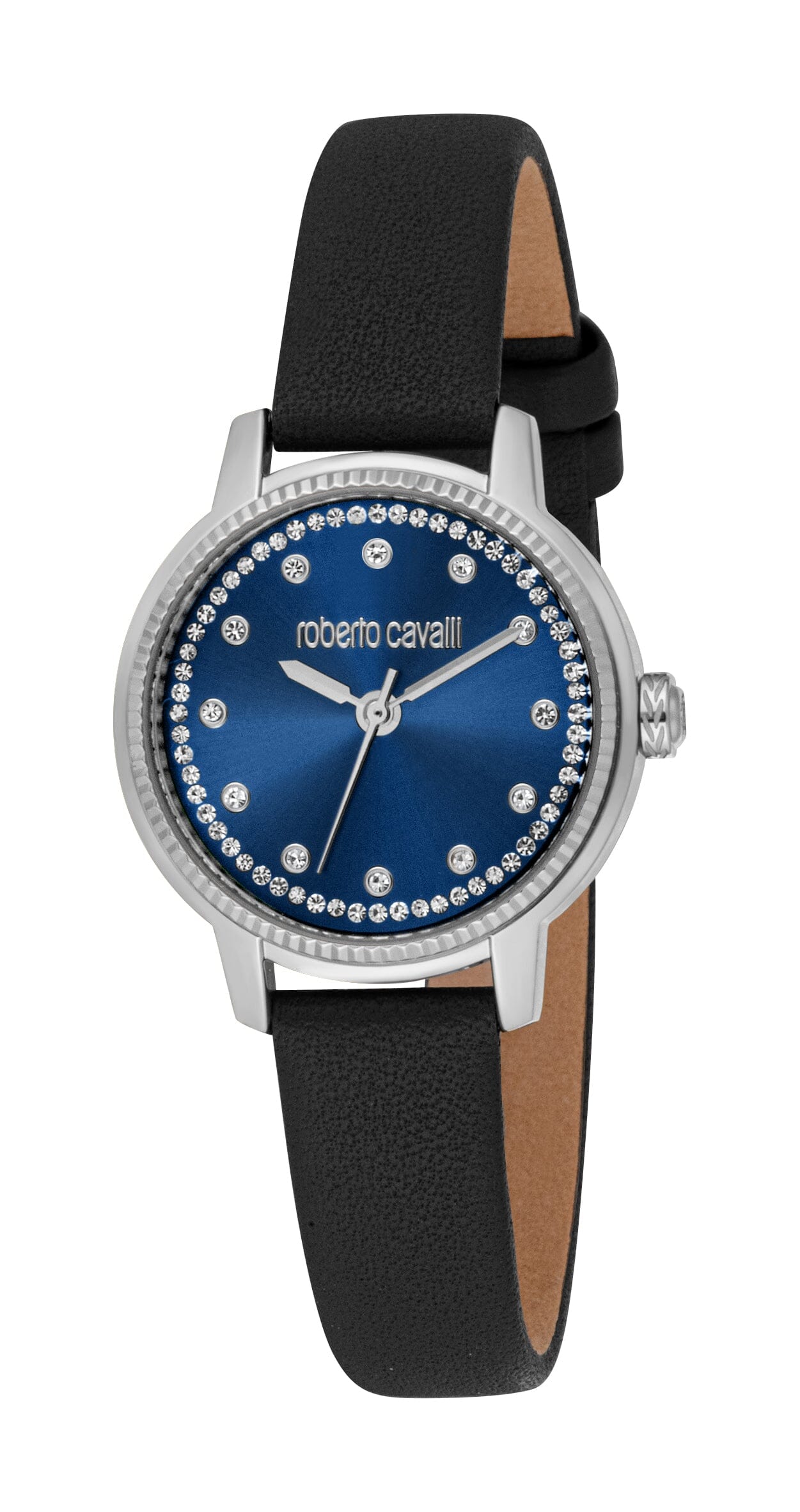 RC5L142L0015 Roberto Cavalli Women Watch, Dark Blue Dial, Black Leather Strap Roberto Cavalli 