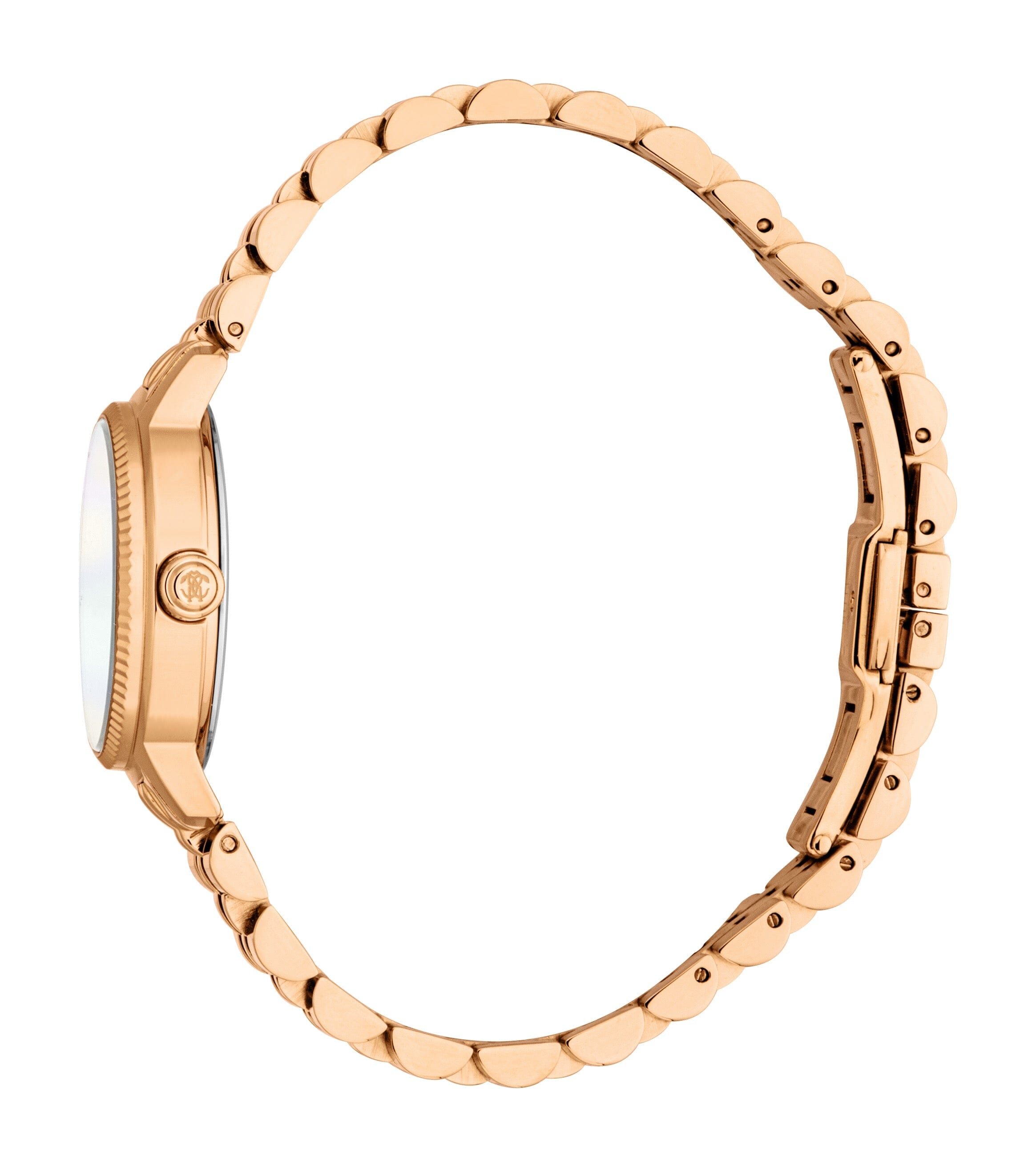 RC5L142M0065 Roberto Cavalli Women Watch, White Mop Dial, Rose Gold Color Metal Bracelet Roberto Cavalli 