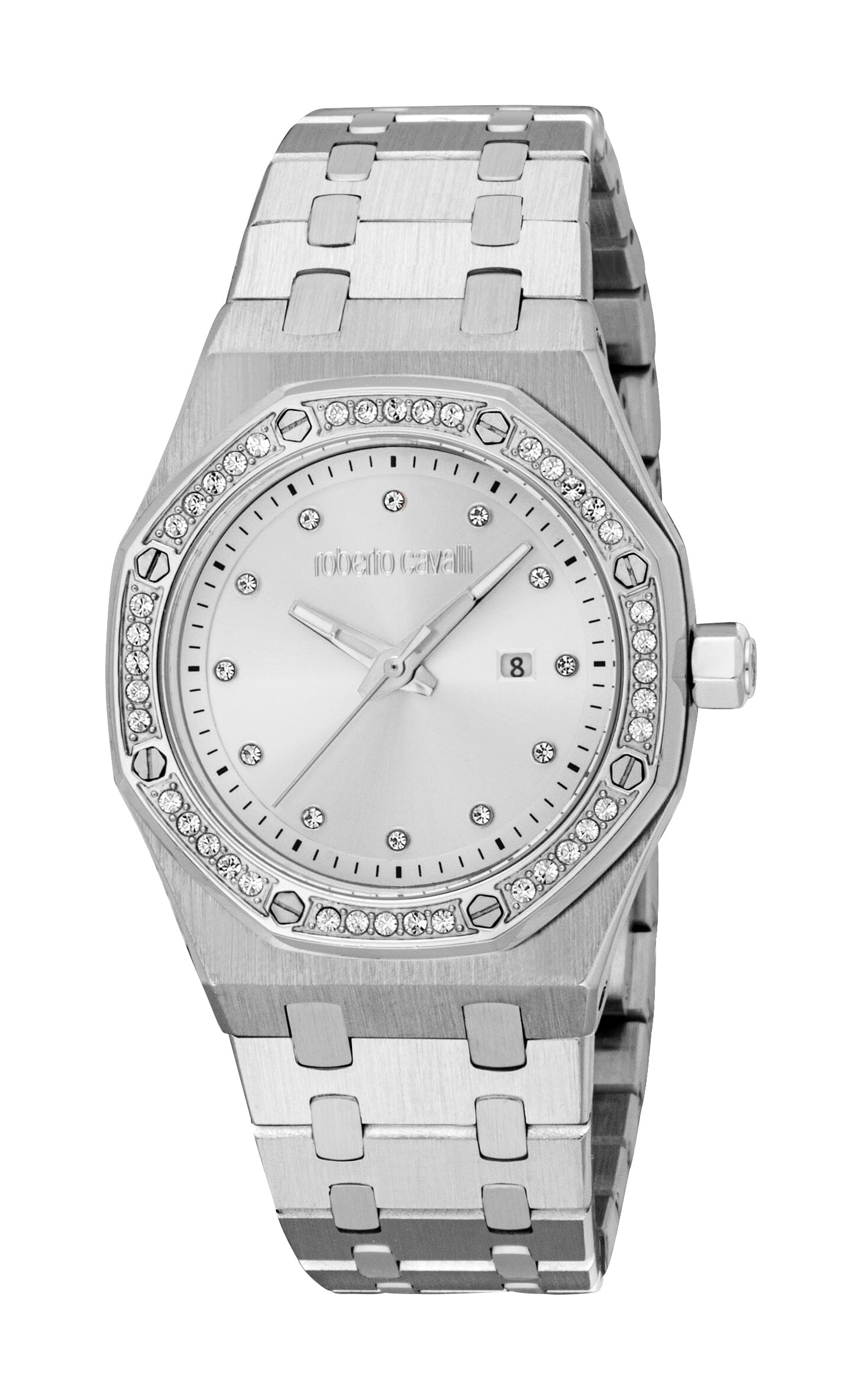 RC5L159M0045 Roberto Cavalli Women Watch, Silver Dial, Stainless Steel Metal Bracelet Roberto Cavalli 