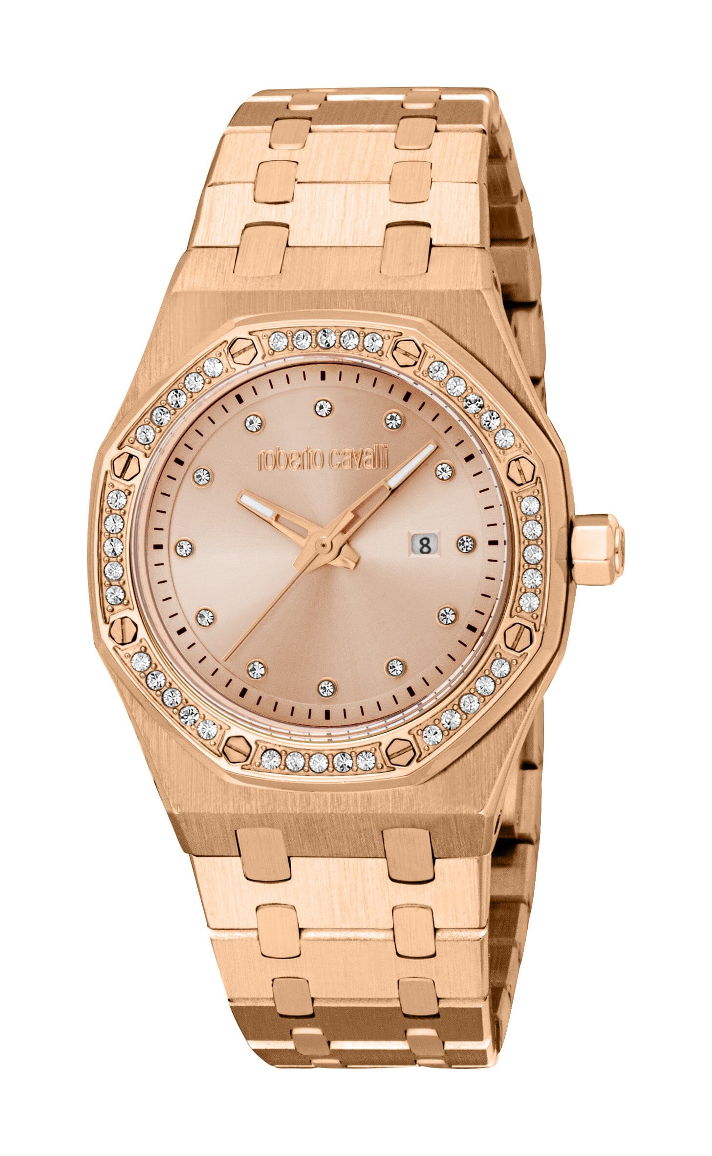 RC5L159M0065 Roberto Cavalli Women Watch, Rose Gold Dial, Rose Gold Color Metal Bracelet Roberto Cavalli 