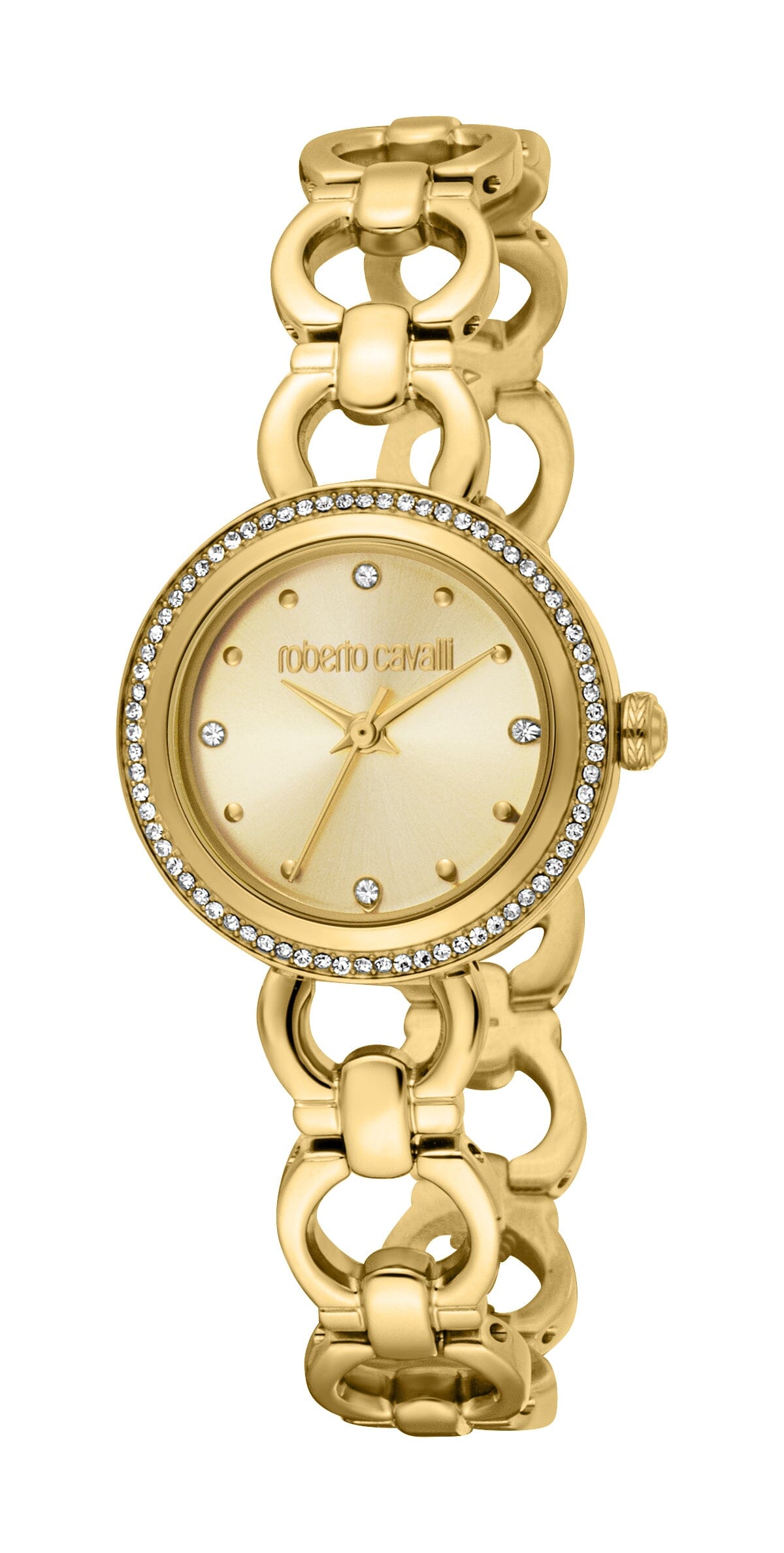 RC5L160M0035 Roberto Cavalli Women Watch, Champagne Dial, Gold Color Metal Bracelet Roberto Cavalli 