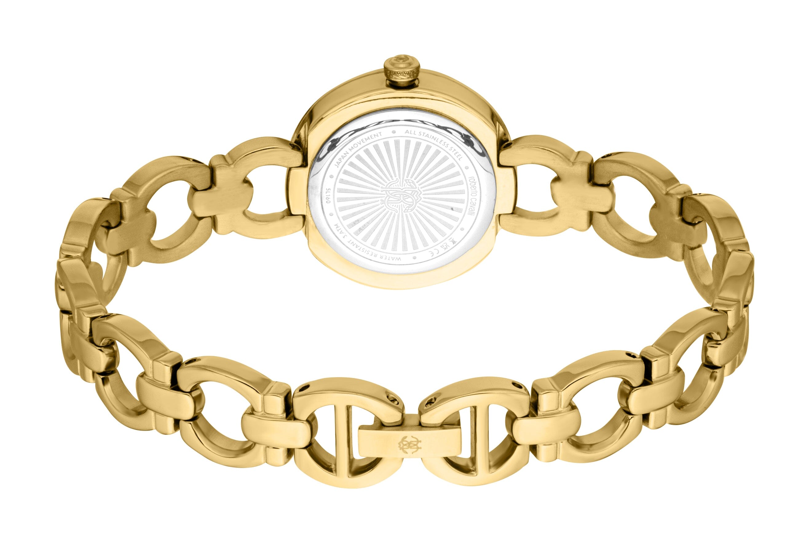 RC5L160M0035 Roberto Cavalli Women Watch, Champagne Dial, Gold Color Metal Bracelet Roberto Cavalli 