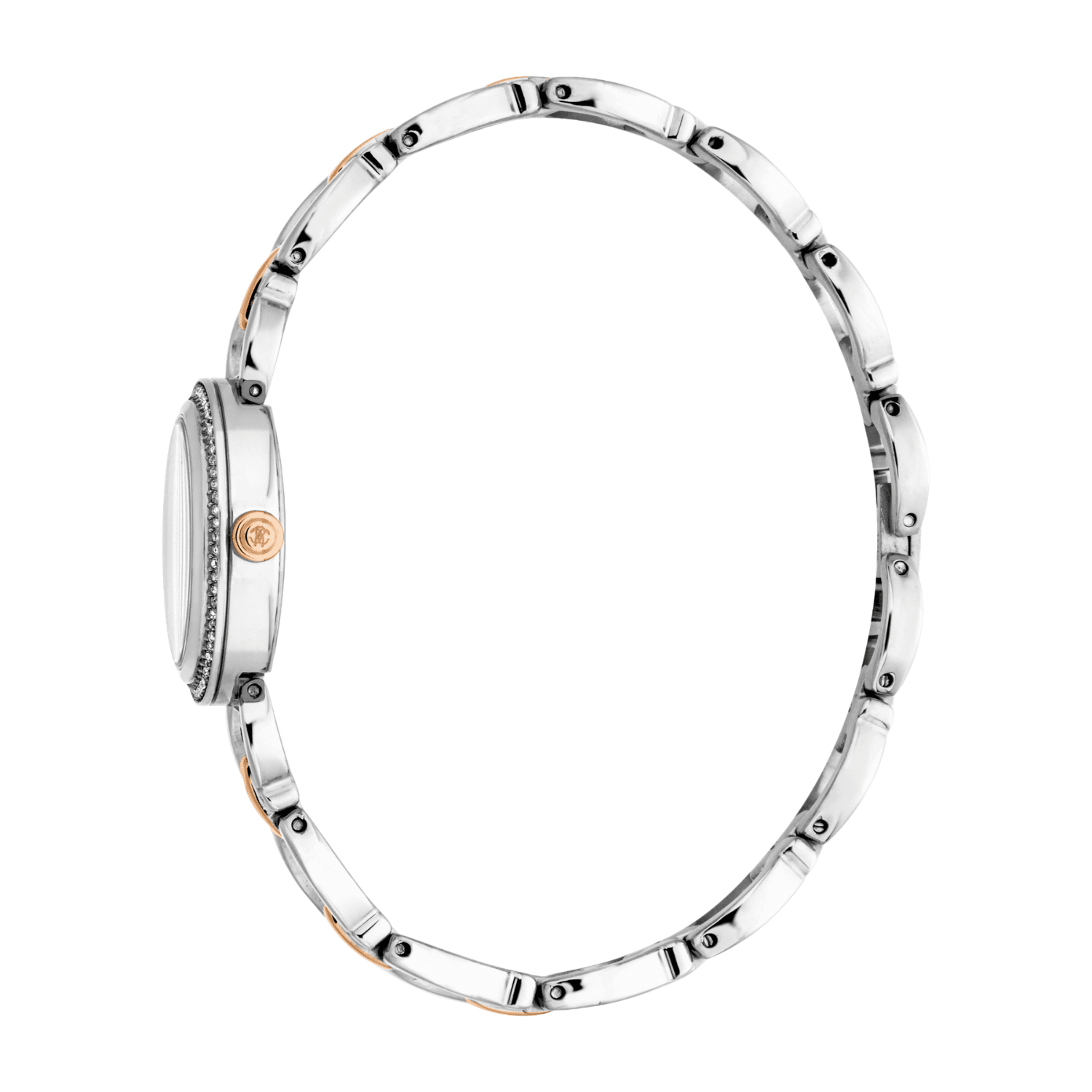 RC5L160M0075 Roberto Cavalli Women Watch, Silver Dial, Two Tone Silver & Rose Gold Color Metal Bracelet Roberto Cavalli 