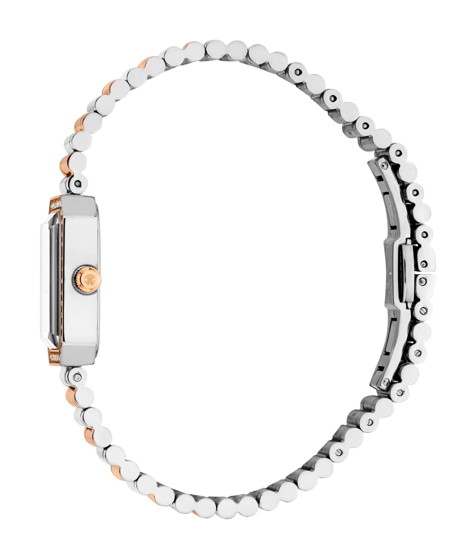 RC5L163M0065 Roberto Cavalli Women Watch, Silver Dial, Two Tone Silver & Rose Gold Color Metal Bracelet Roberto Cavalli 