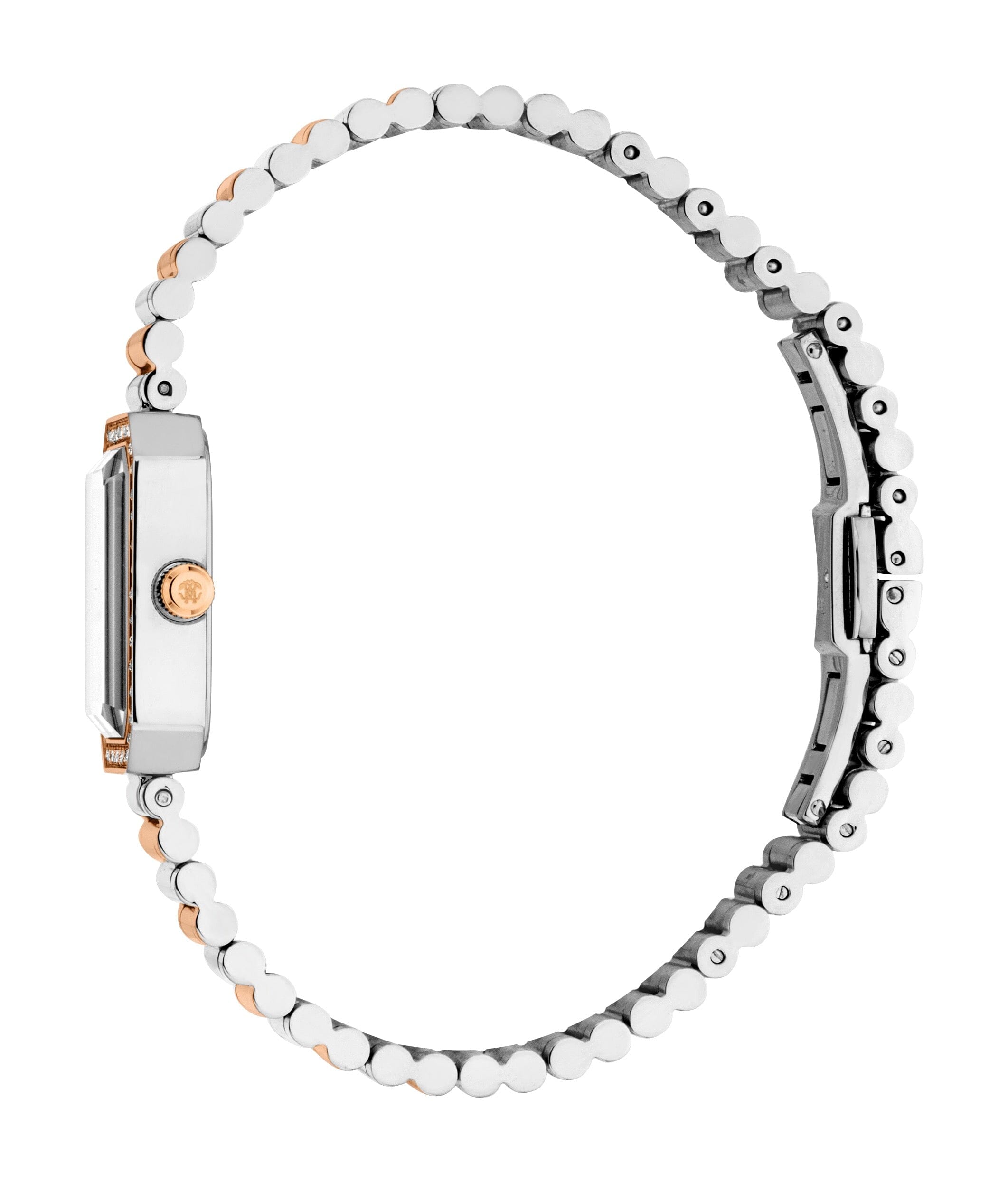 RC5L163M0065 Roberto Cavalli Women Watch, Silver Dial, Two Tone Silver & Rose Gold Color Metal Bracelet Roberto Cavalli 