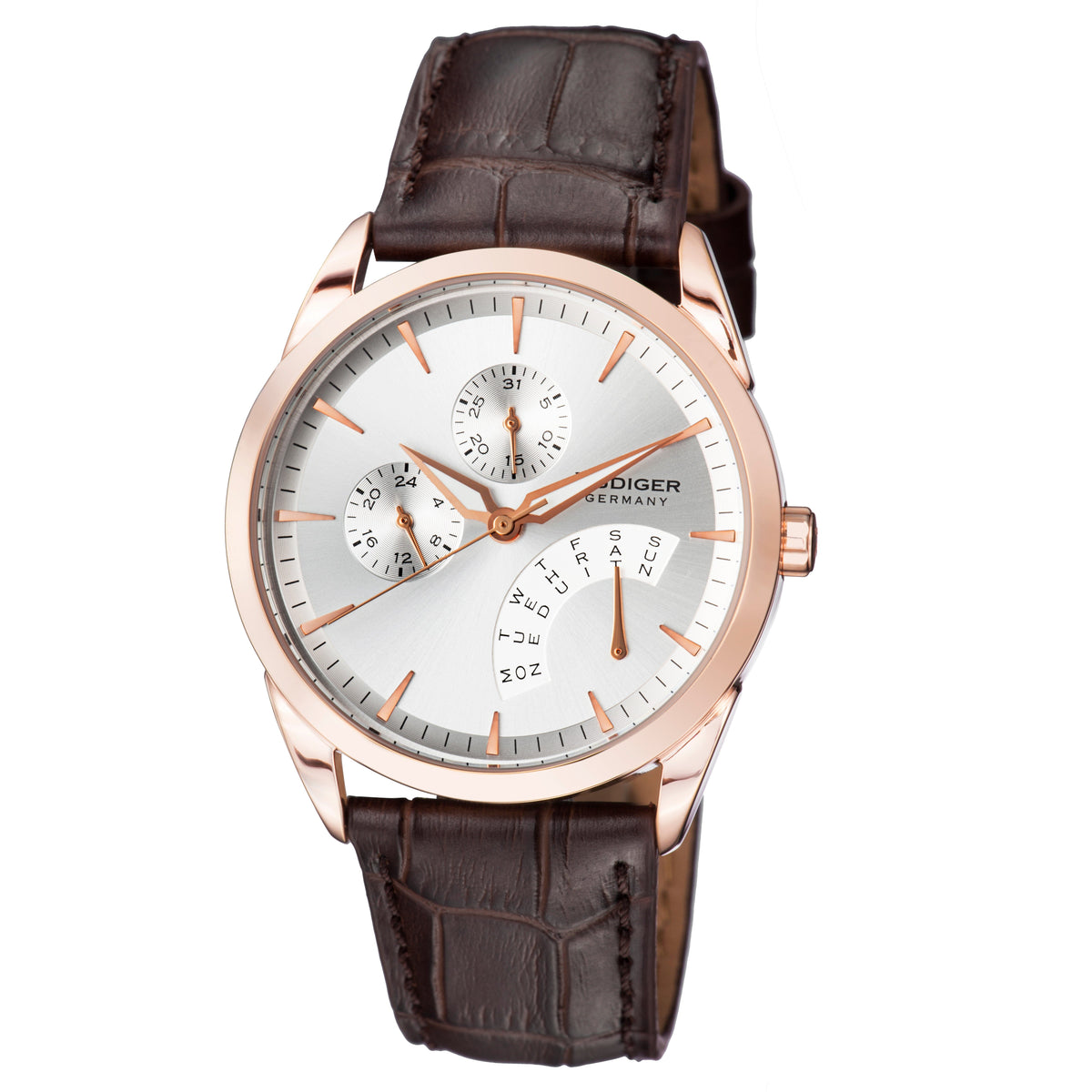 Rudiger Hamelin Men's Dark Brown Leather Watch Rudiger 