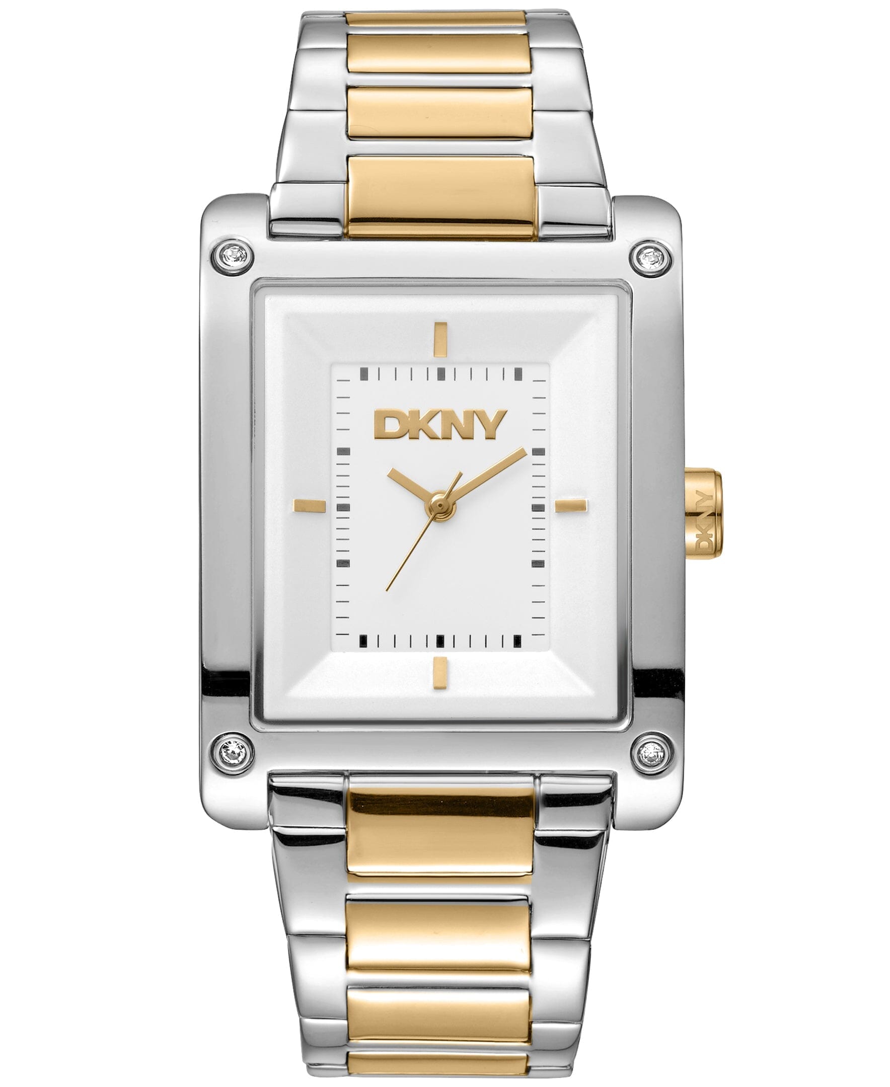 URBAN Westside Maxi Two Tone Silver & Gold White Dial Women's Watch DKNY 