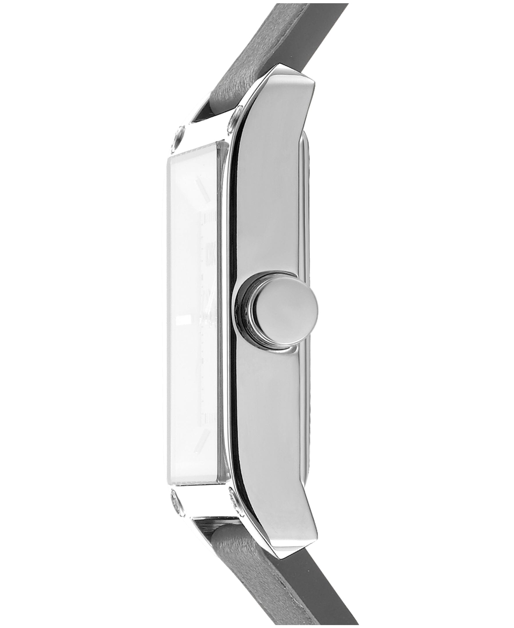 URBAN Westside Maxi White Dial Grey Leather Strap Women's Watch DKNY 