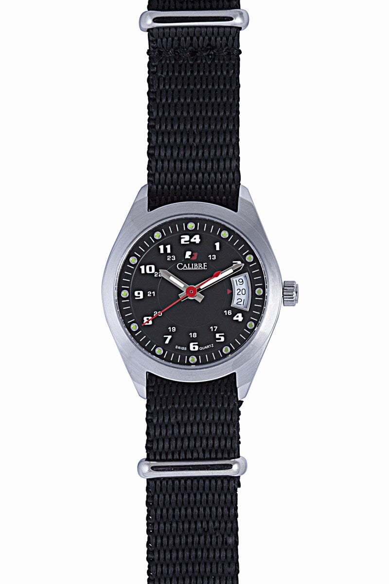 Women's Calibre Trooper Lady Black Dial Silver Quartz Watch Calibre 