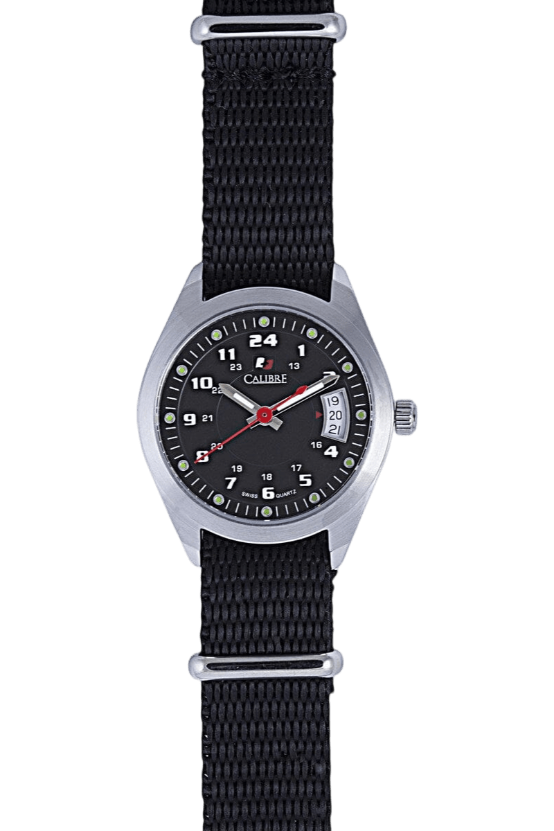 Women's Calibre Trooper Lady Black Dial Silver Quartz Watch Calibre 