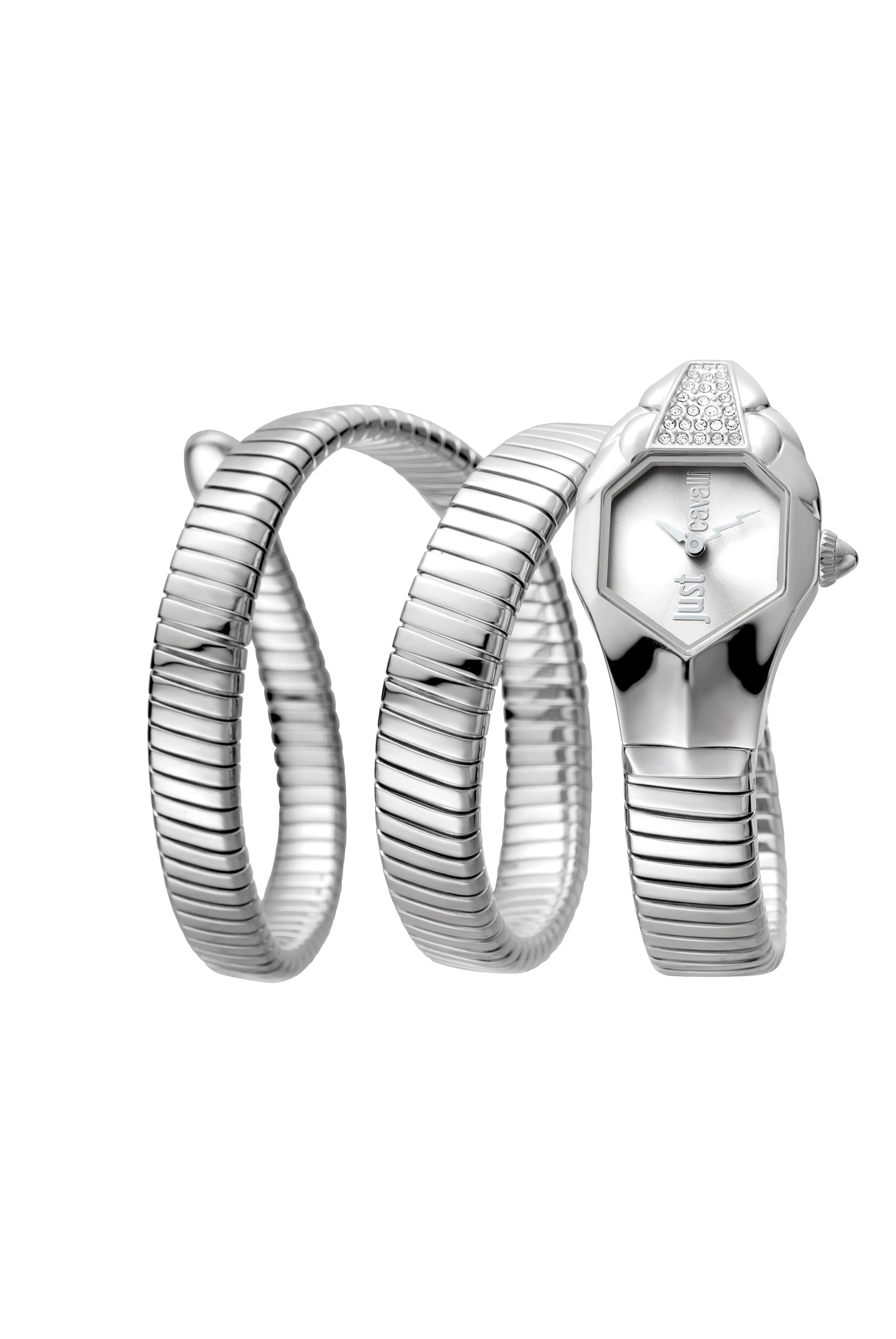 Women's Just Cavalli Glam Silver with Stones Quartz Watch Just Cavalli 