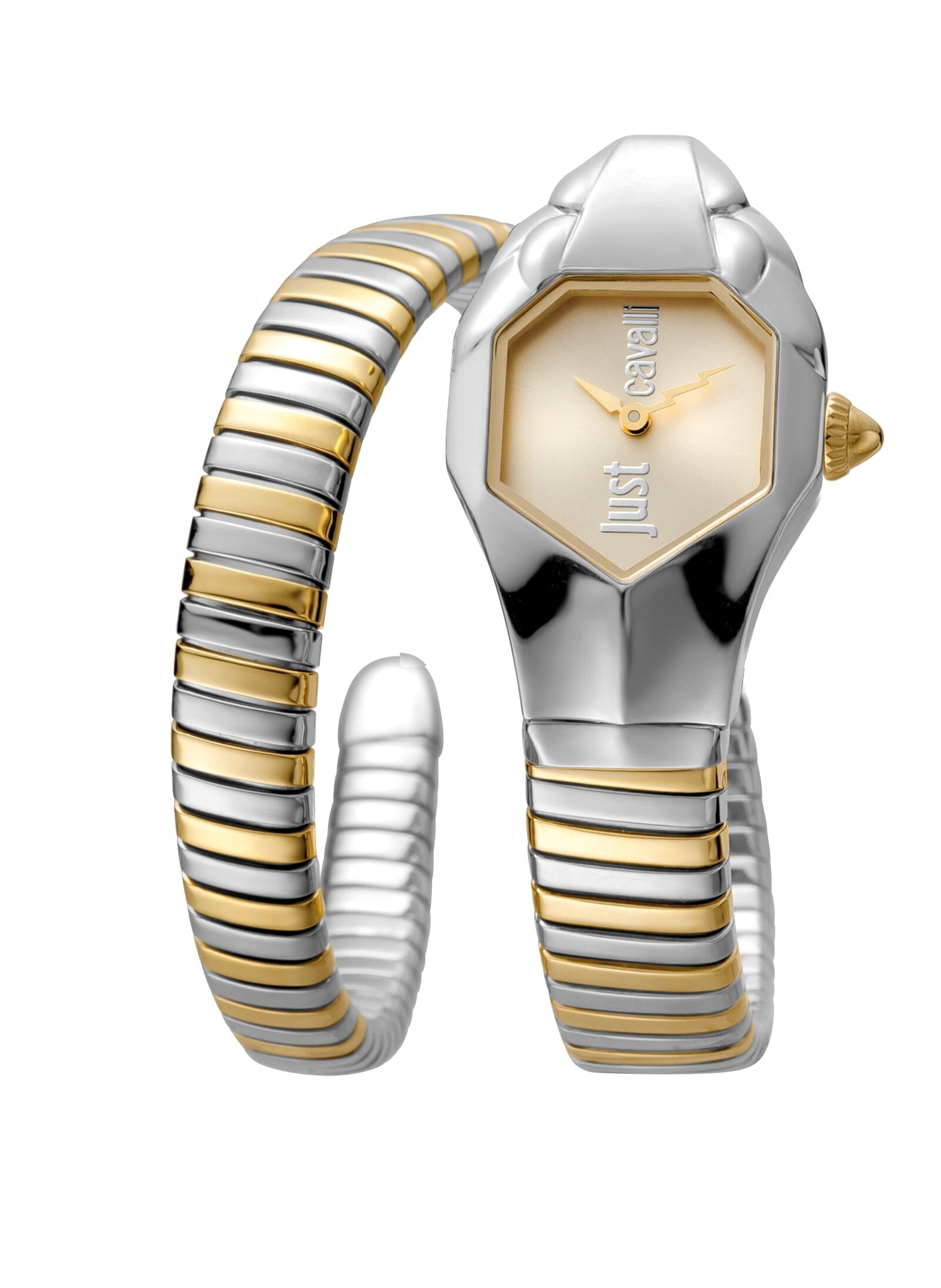 Women's Just Cavalli Glam Two Tone Silver & Yellow Gold Quartz Watch Just Cavalli 