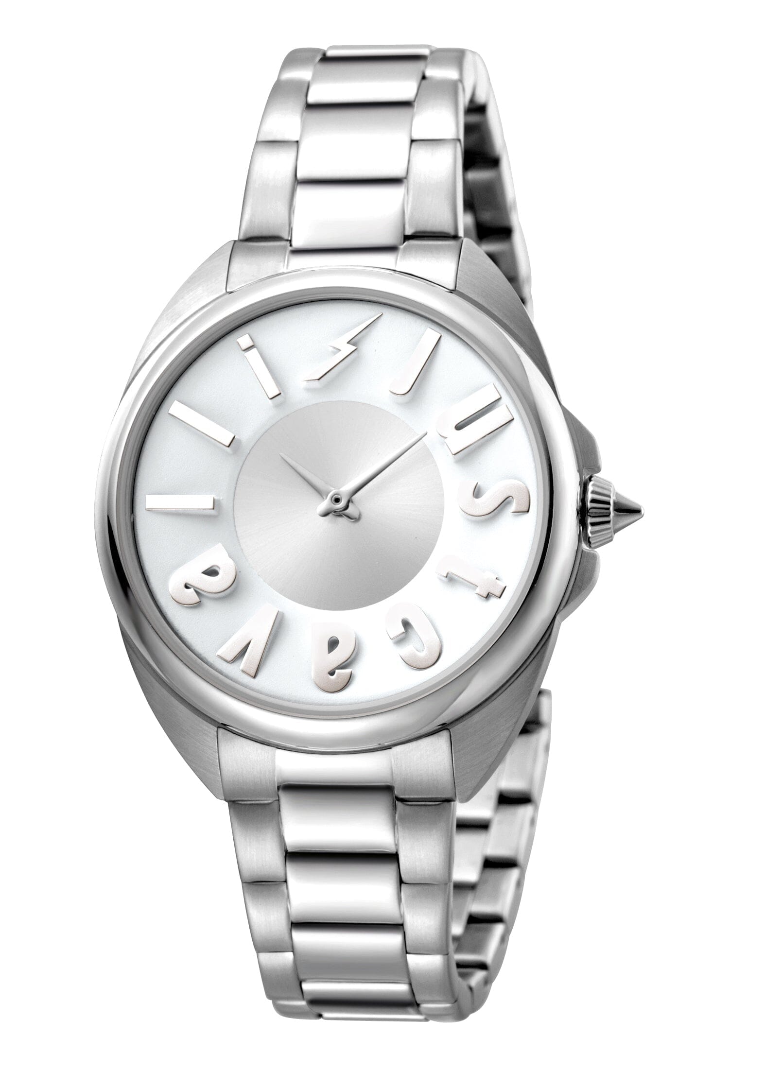 Women's Just Cavalli Logo Silver Stainless Steel Quartz Watch Just Cavalli 