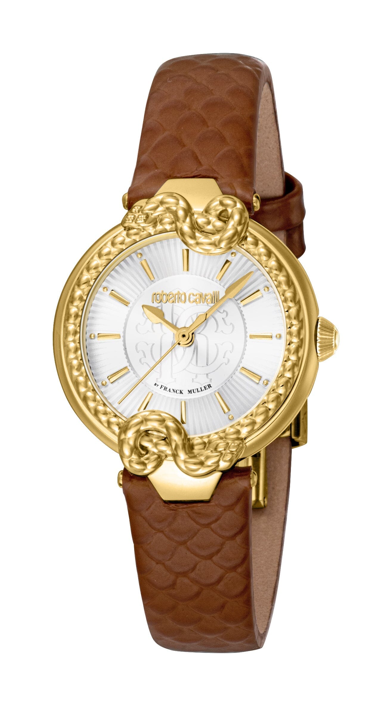 Women's Roberto Cavalli by Franck Muller Gold Quartz Light Brown Watch Roberto Cavalli by Franck Muller 