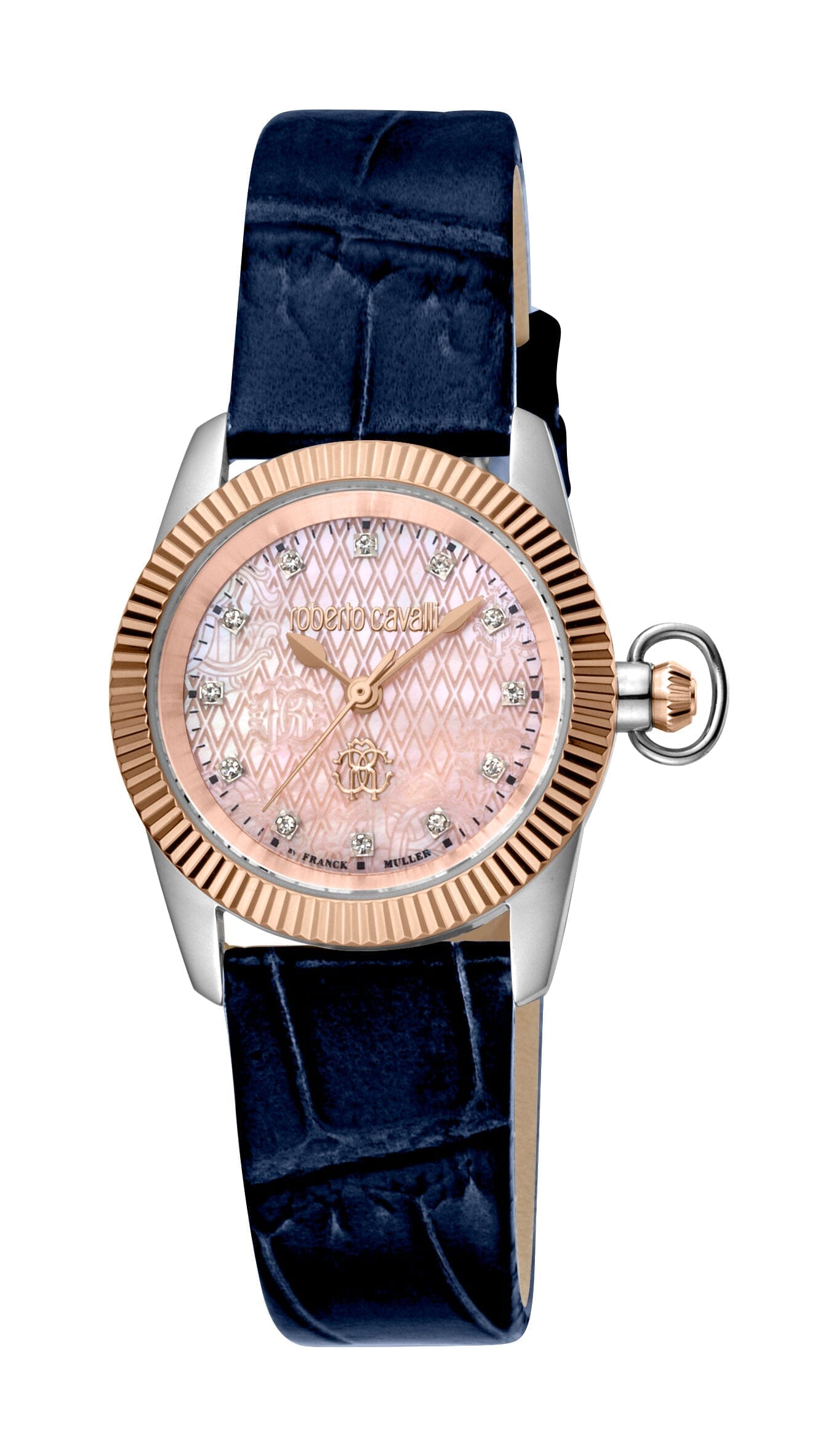 Women's Roberto Cavalli by Franck Muller Rose Gold MOP Silver Quartz Watch Roberto Cavalli by Franck Muller 