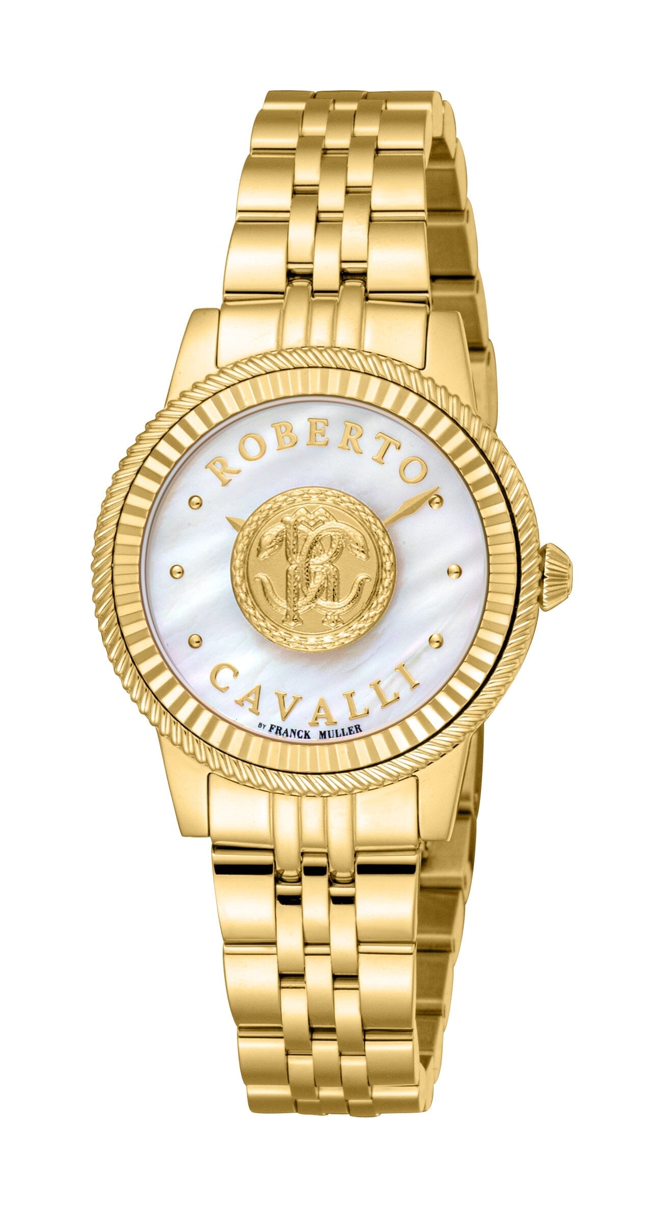 Women's Roberto Cavalli by Franck Muller Stainless Steel Gold Quartz Watch Roberto Cavalli by Franck Muller 