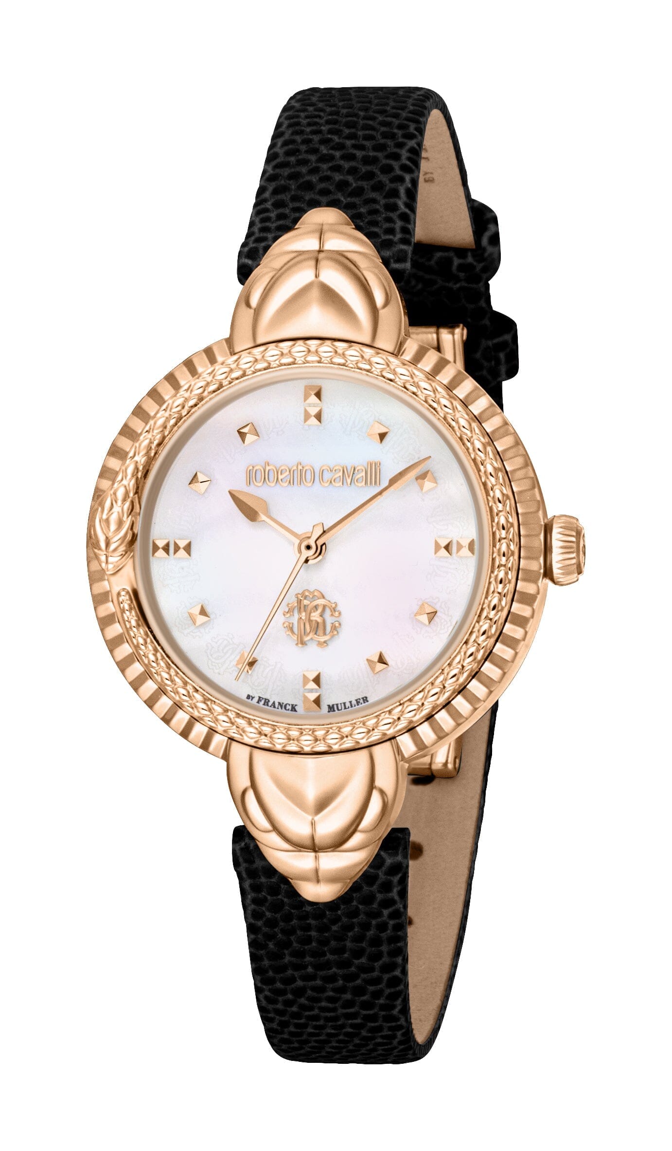 Women's Roberto Cavalli by Franck Muller White MOP Rose Gold Quartz Watch Roberto Cavalli by Franck Muller 
