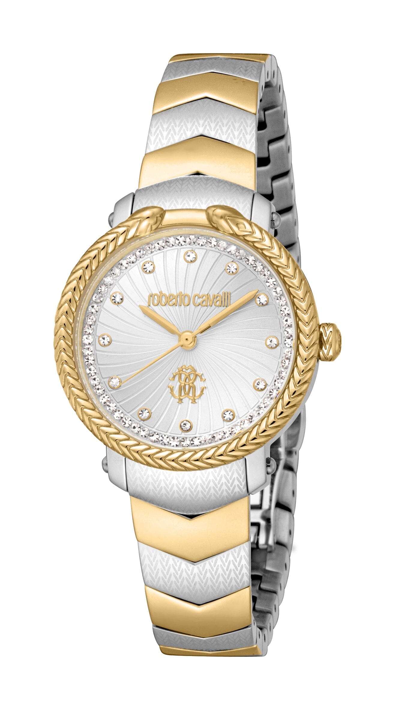 Women's Roberto Cavalli Core Two Tone Silver & Gold Quartz Watch Roberto Cavalli 