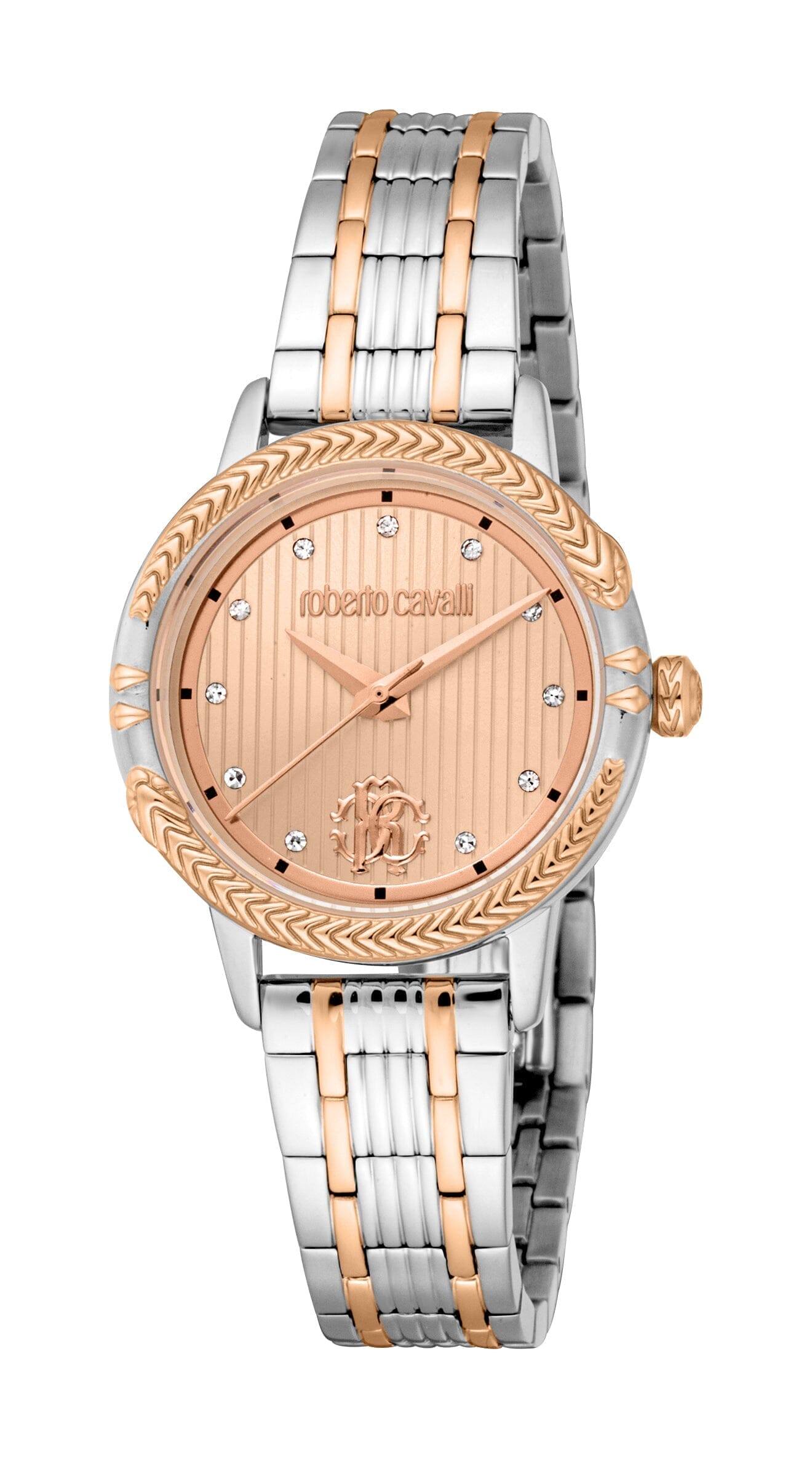 Women's Roberto Cavalli Core Two Tone Silver & Rose Gold Quartz Watch Roberto Cavalli 