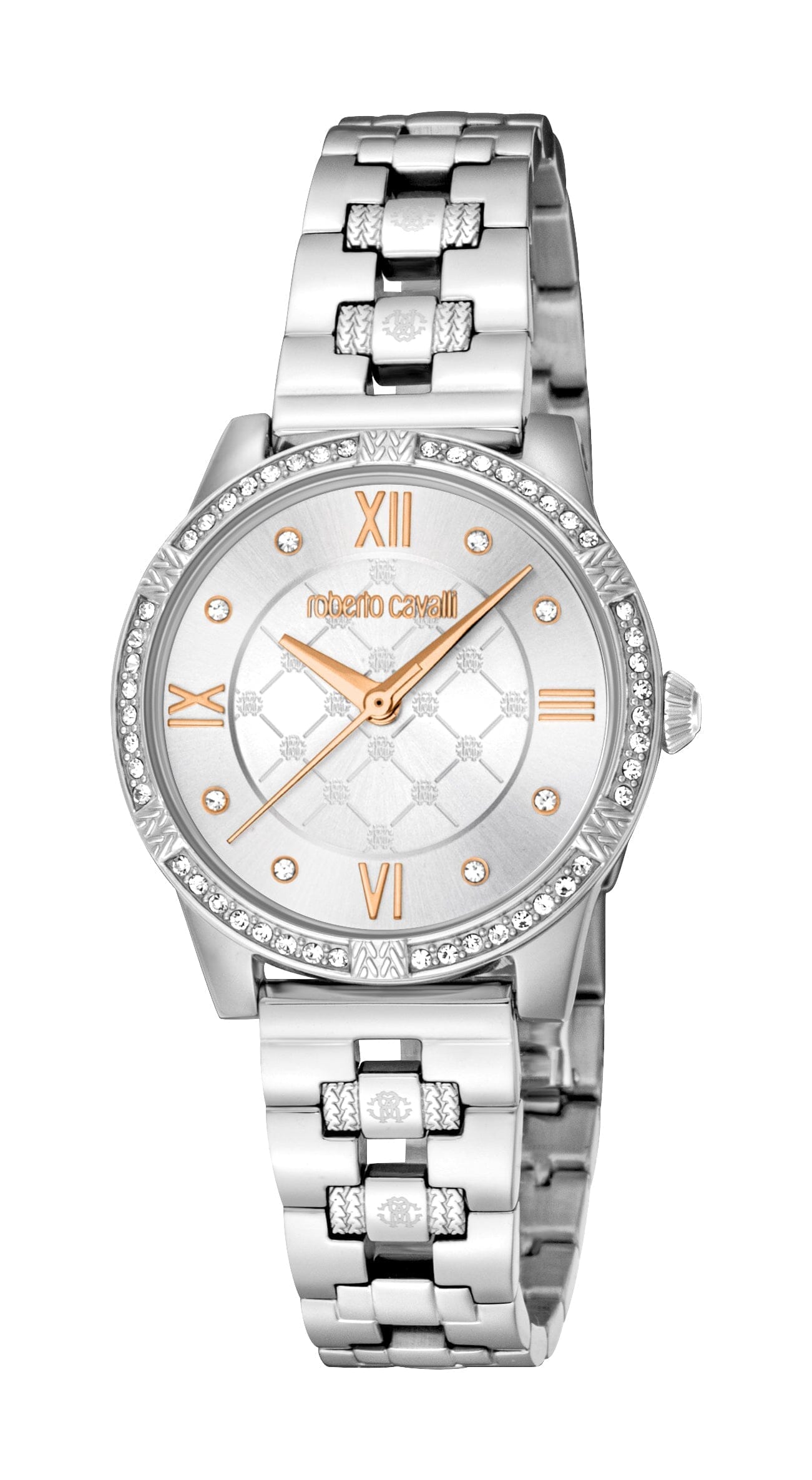 Women's Roberto Cavalli Glam Silver with Stones Quartz Watch Roberto Cavalli 