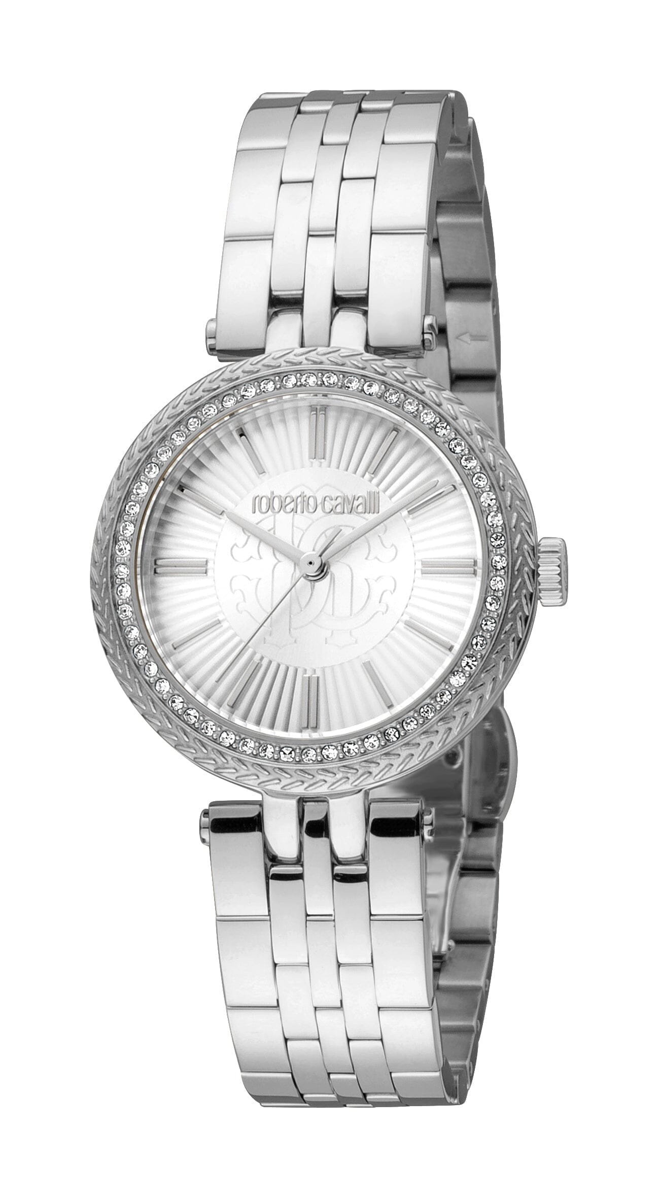 Women's Roberto Cavalli Glam Stainless Steel Silver Quartz Watch Roberto Cavalli 