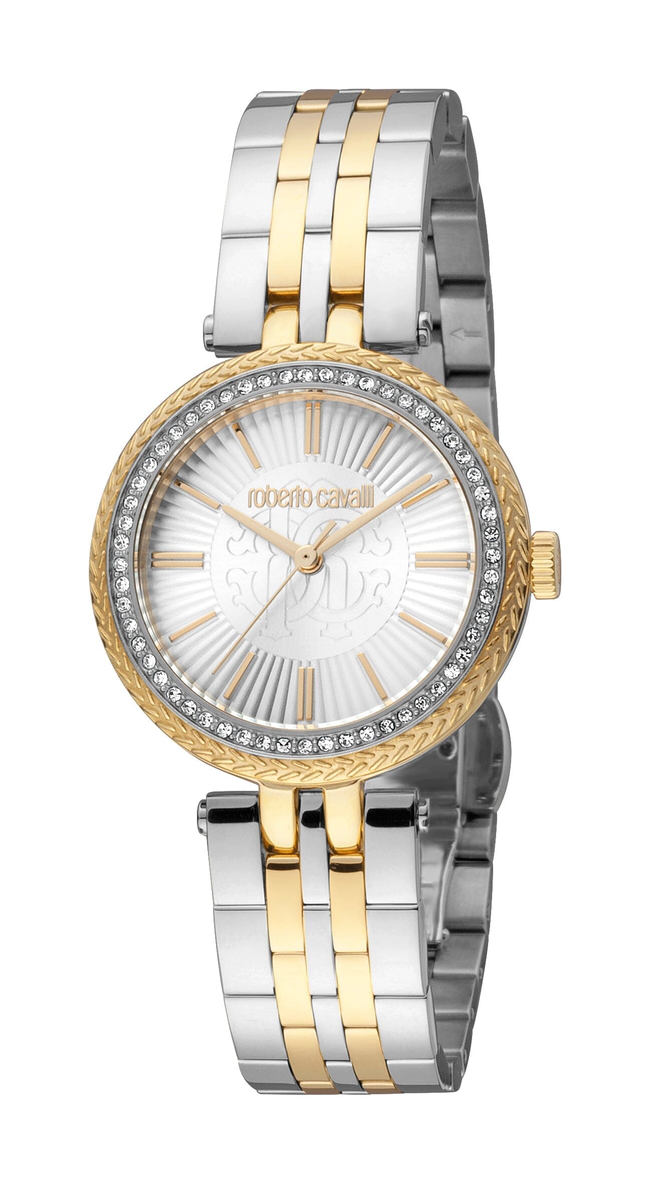 Women's Roberto Cavalli Glam Two Tone Silver & Gold Quartz Watch Roberto Cavalli 