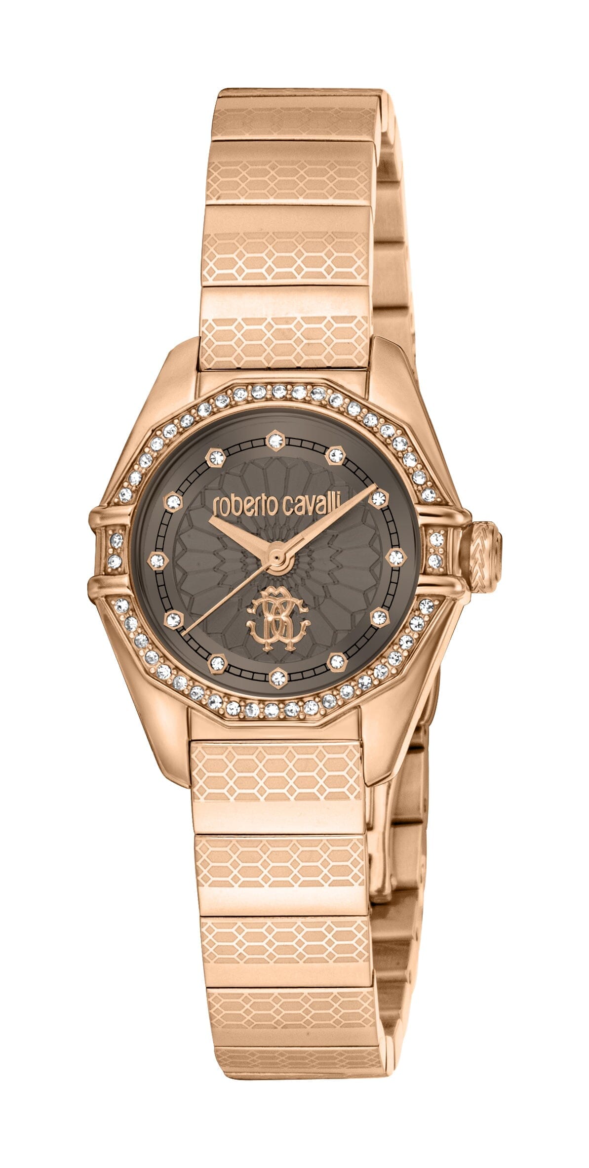 Women's Roberto Cavalli Mini Dark Grey Dial Rose Gold Quartz Watch Roberto Cavalli 