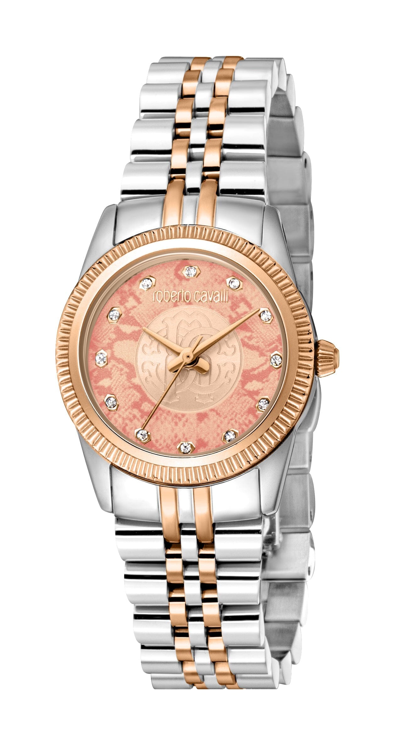 Women's Roberto Cavalli Mini Two Tone Silver & Rose Gold Quartz Watch Roberto Cavalli 