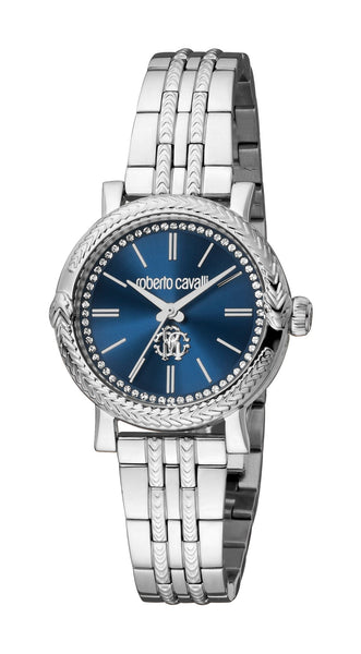 RC5L019M0065 Roberto Cavalli Silver Quartz Blue Dial Women display picture 1
