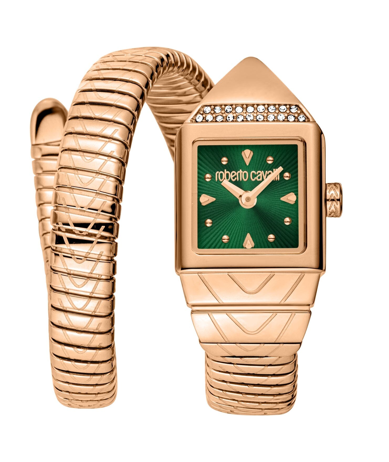 Women's Roberto Cavalli Snake Core Rose Gold Quartz Watch Roberto Cavalli 