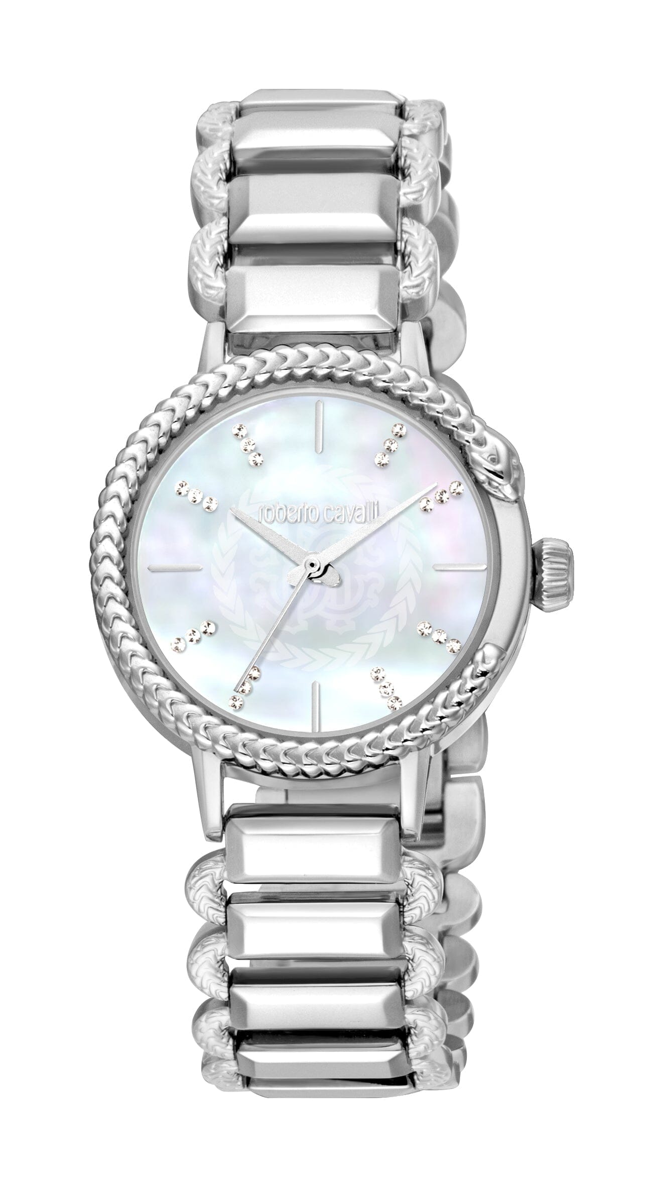 Women's Roberto Cavalli Snake Core Silver Quartz Watch Roberto Cavalli 