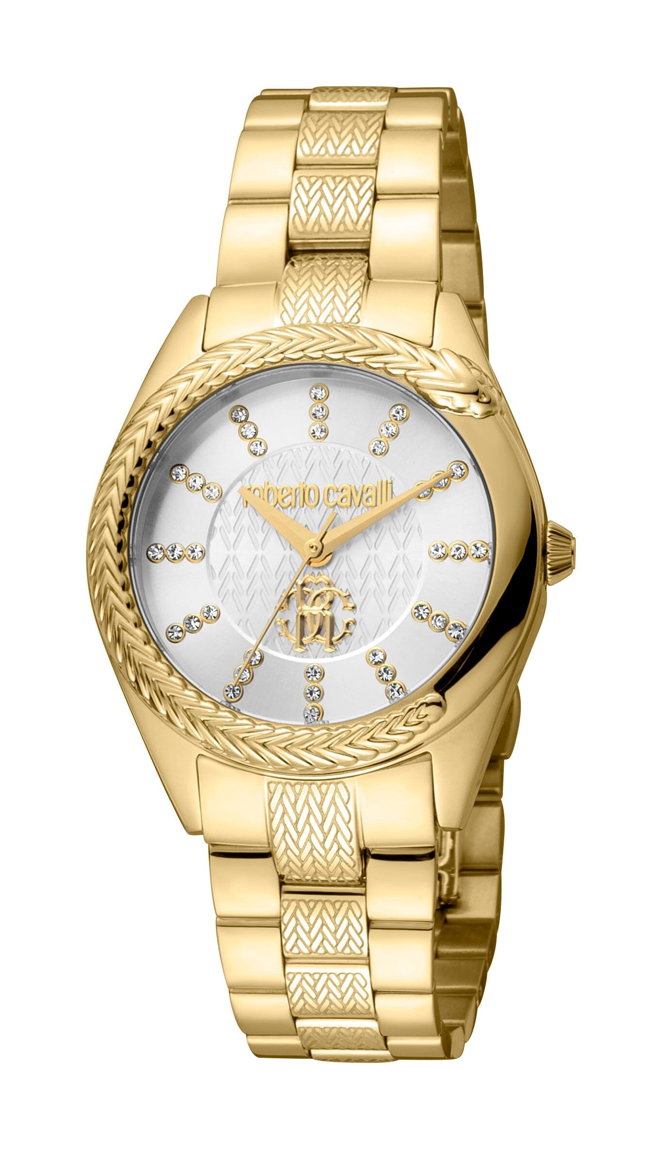 Women's Roberto Cavalli Stainless Steel Gold Quartz Watch Roberto Cavalli 