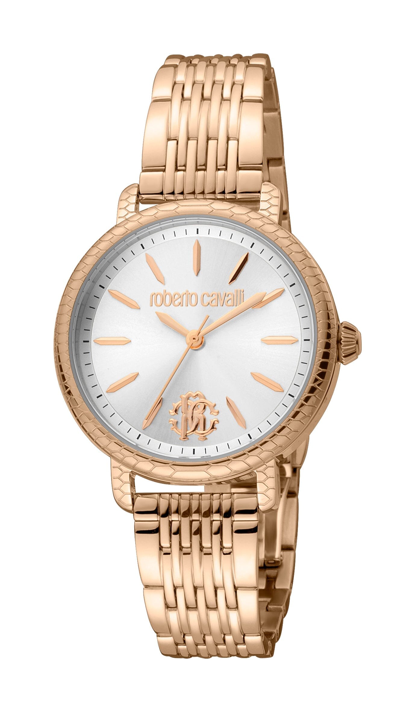 Women's Roberto Cavalli Stainless Steel Rose Gold Quartz Watch Roberto Cavalli 
