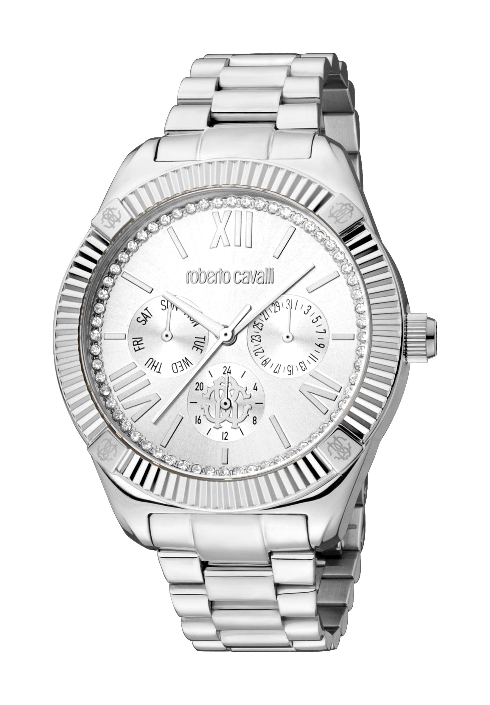 Women's Roberto Cavalli Stainless Steel Silver Quartz Watch Roberto Cavalli 